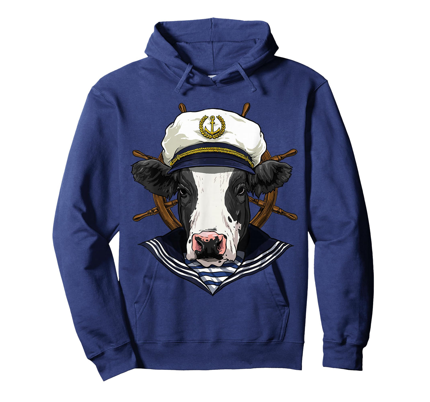 Cow Sailor Boat Captain Farmer Cow Farm Animal T-Shirt
