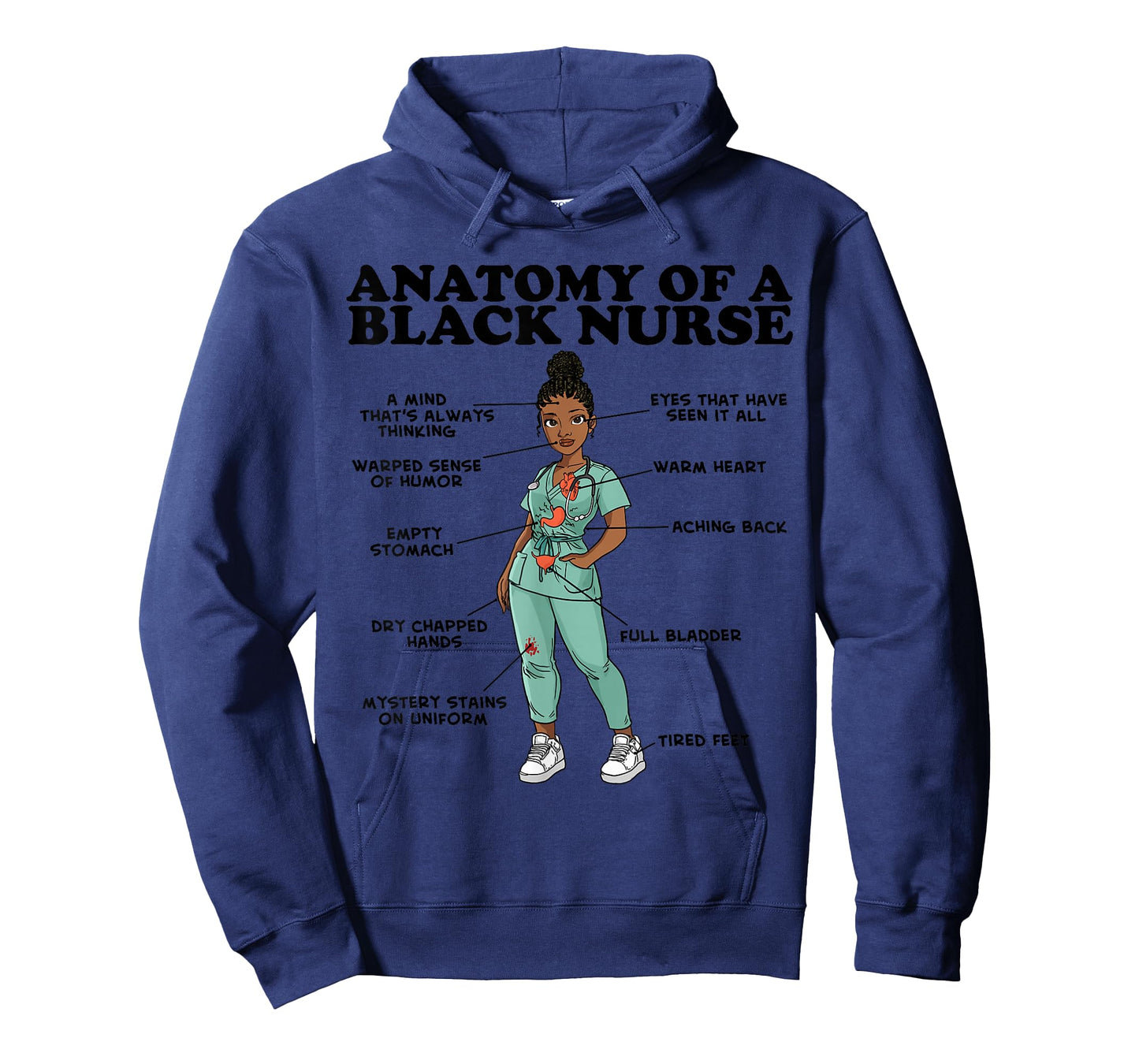 Anatomy of a Black Nurse T-Shirt