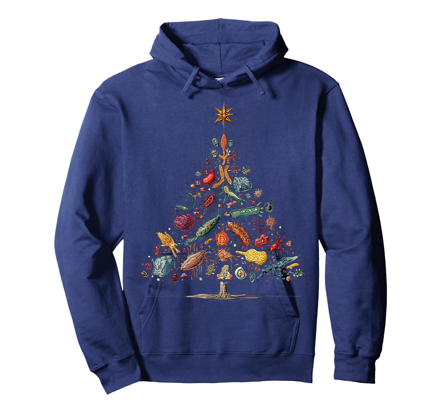Biology Bacteria Christmas Tree Scientist Science Teacher T-Shirt