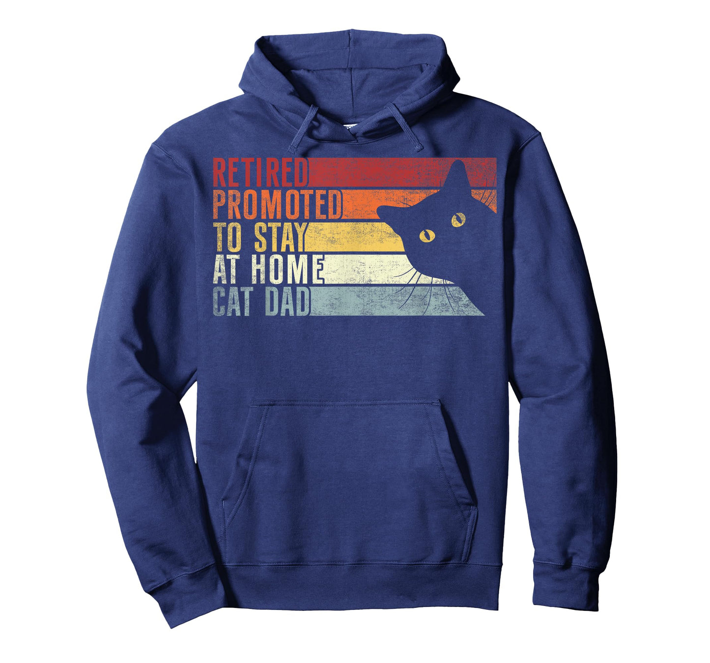 Retired Promoted To stay at home. Funny Cat Dad Retirement T-Shirt