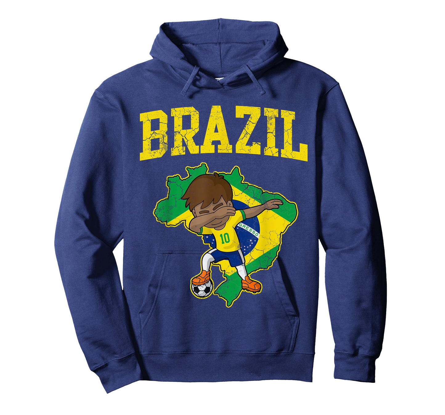 Brazil Soccer Boy Brazilian Football Dabbing Kid Men Women T-Shirt
