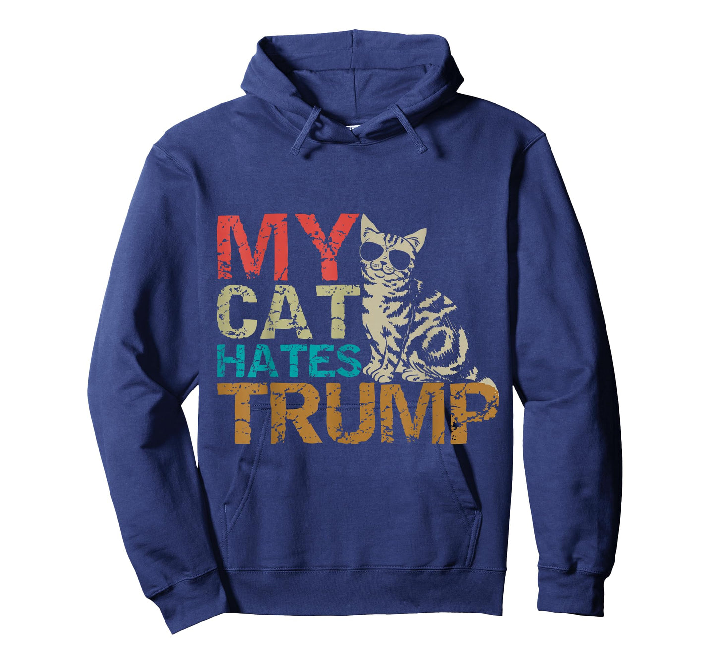 My Cat Hates Trump Cats Against Trump Retro Style Tee Gift T-Shirt