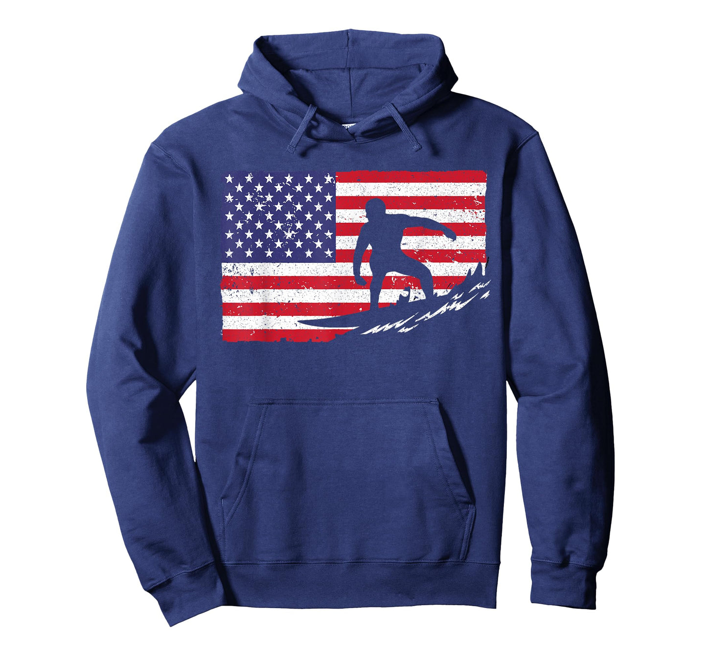 Cool Surfing for Men Women 4th of July American Flag Surfer T-Shirt
