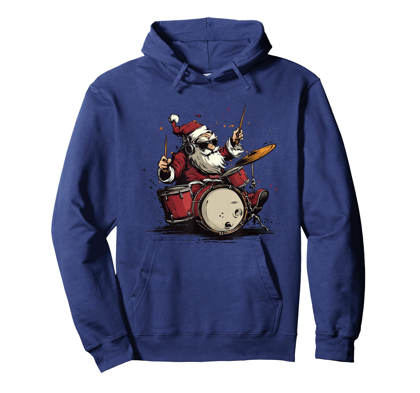 Rock'n Roll Santa Claus Costume for Drums Lovers T-Shirt
