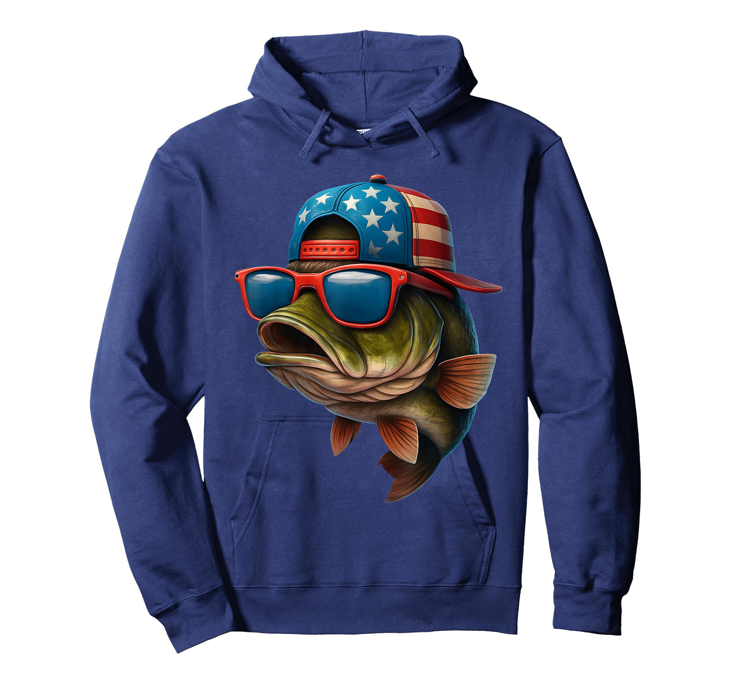 Funny USA Patriotic Fishing Fisherman American Flag Fish T-Shirt
