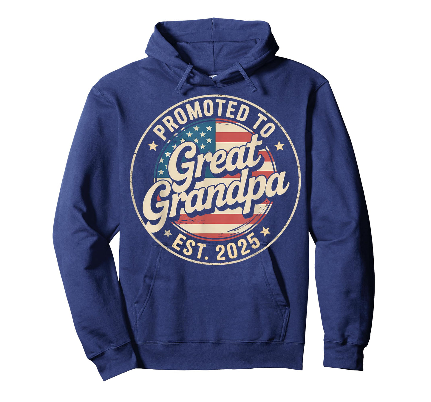 Promoted To Great Grandpa EST. 2025 USA Flag Soon To Grandpa T-Shirt