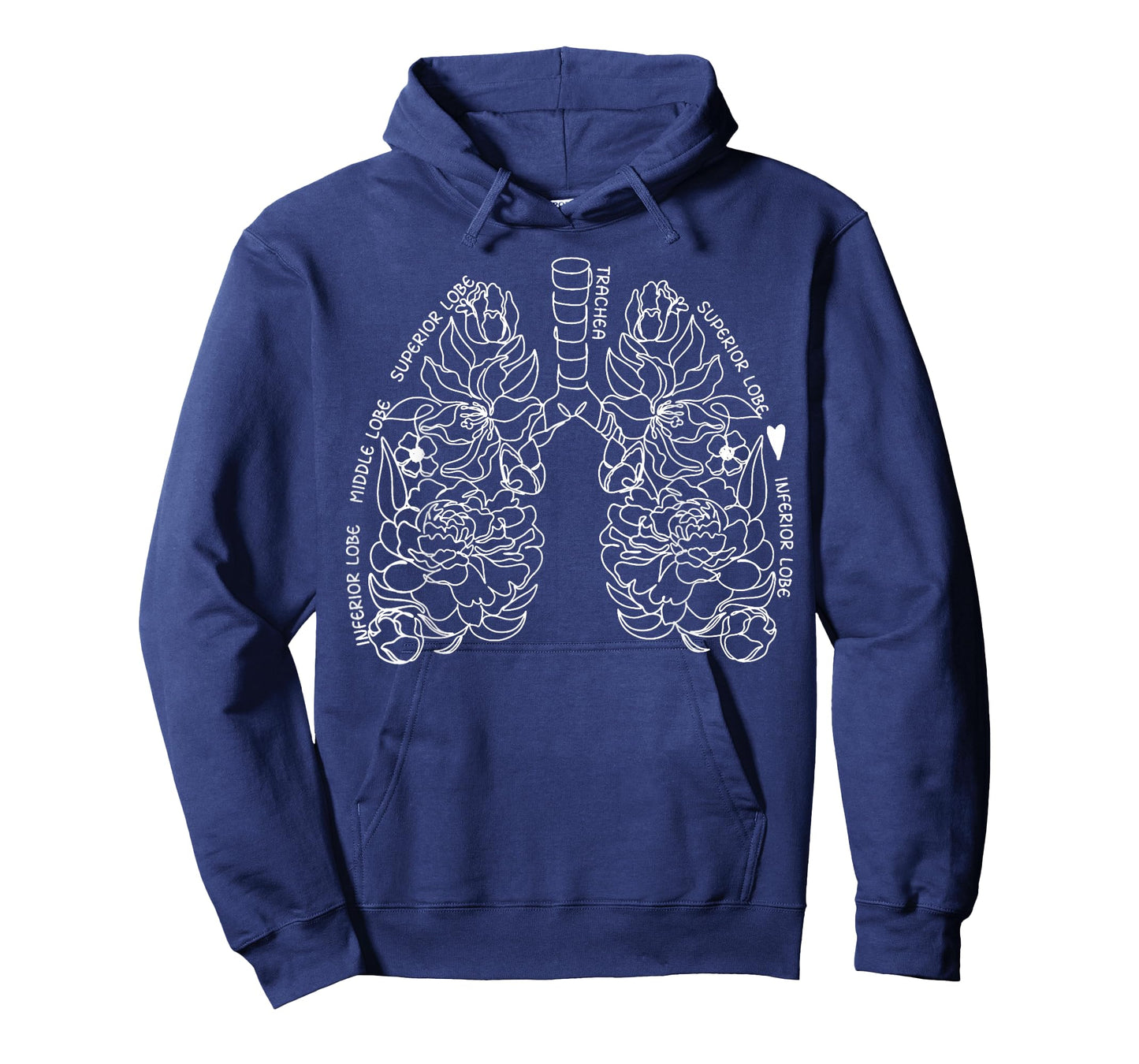 Anatomy Floral Drawing Respiratory Lungs Map Science And Art T-Shirt