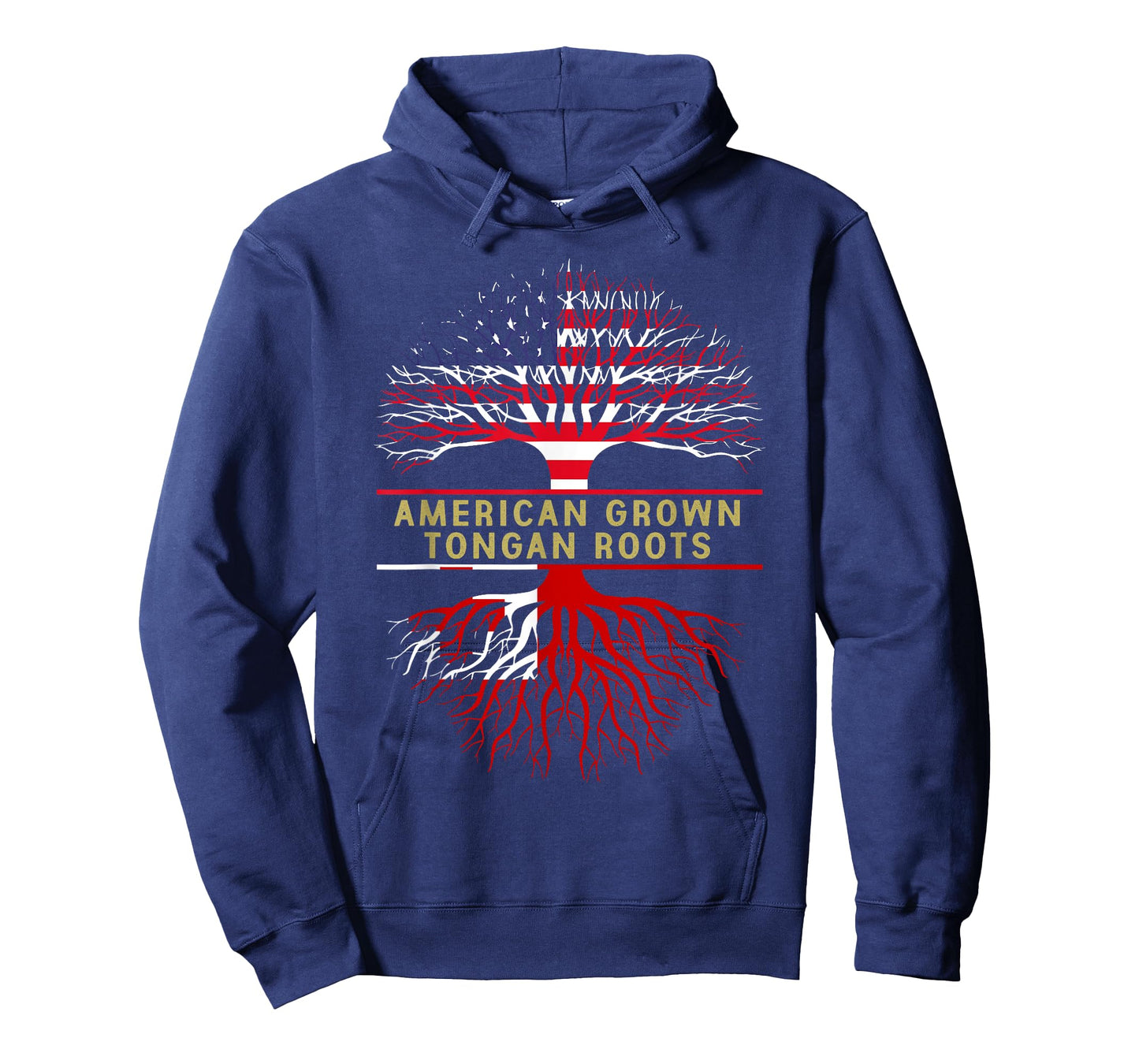 American Grown Tongan Roots America Tonga Tree Flag T-Shirt