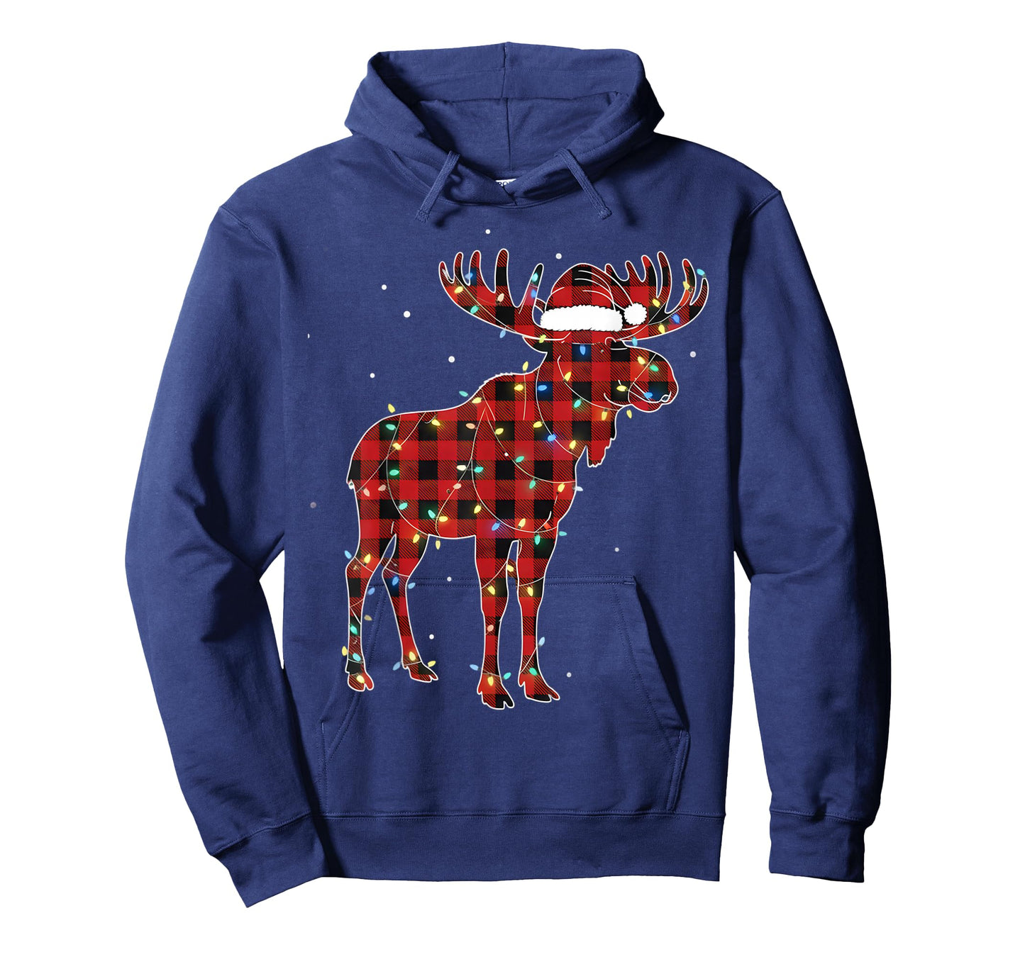 Moose Christmas Red Plaid Buffalo Pajama Matching T-Shirt