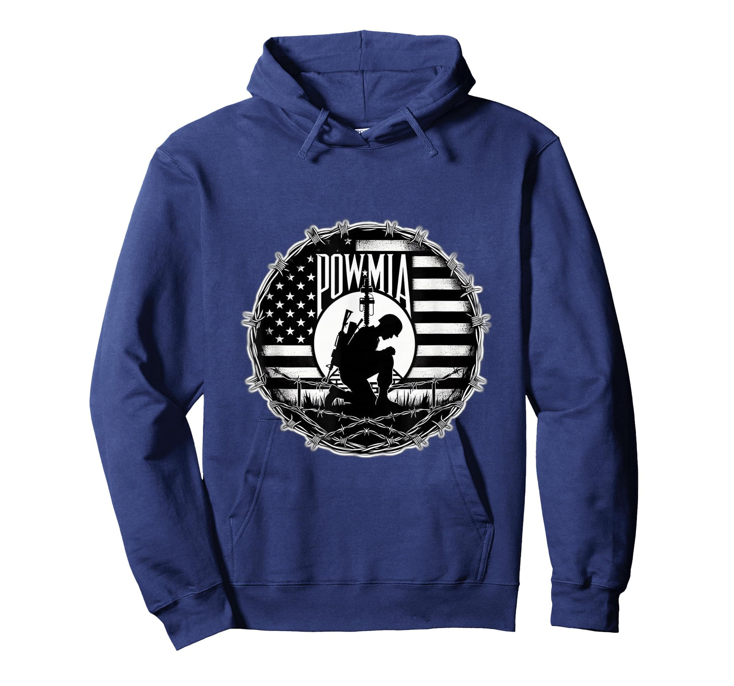 Obvious Logic POW MIA Unisex-Adults Black Cotton, Polyester Blend Short Sleeve Crew Neck T-Shirt
