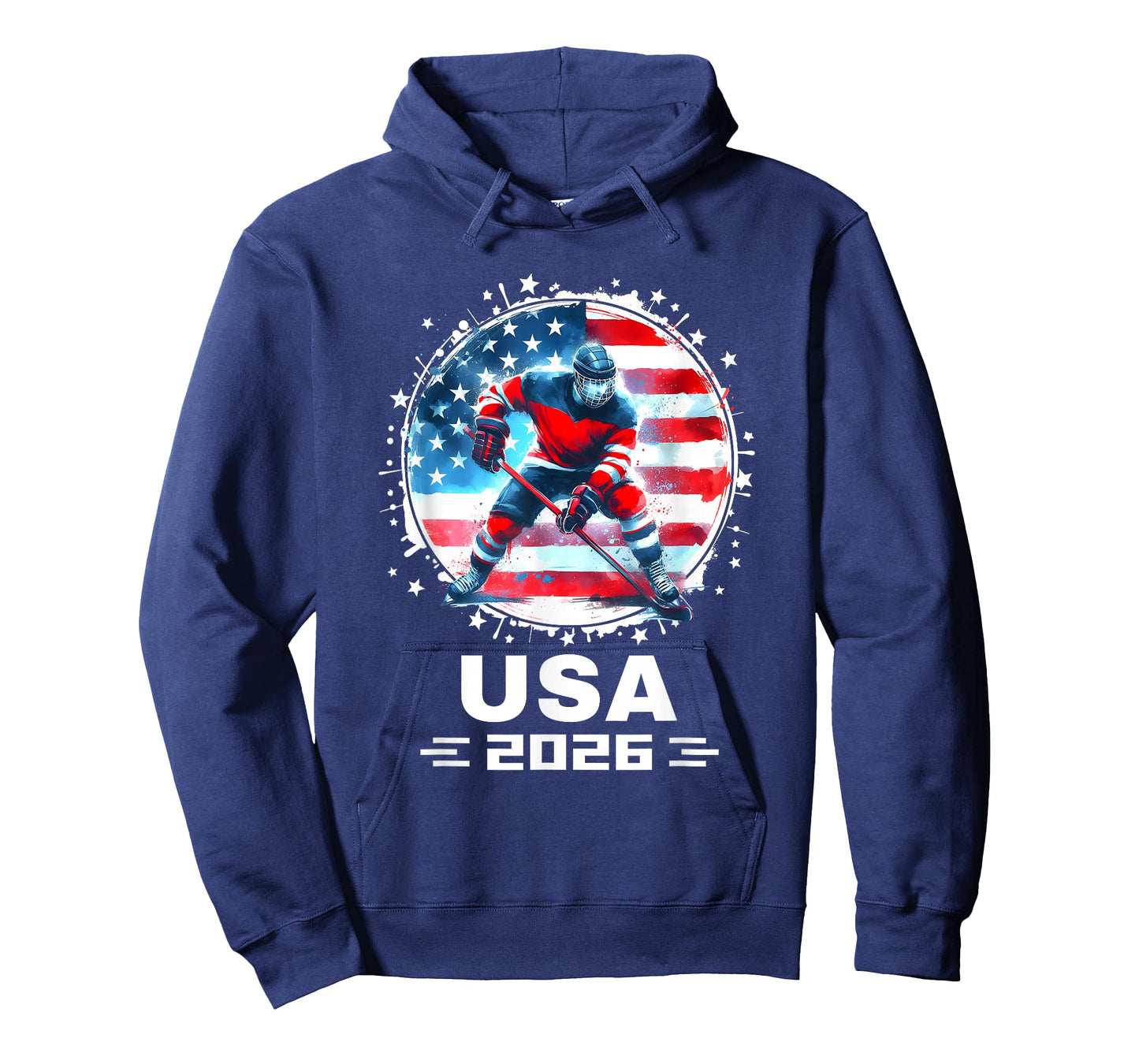 Hockey USA Go USA Team Tshirt USA Flag 2026 Hockey T-Shirt