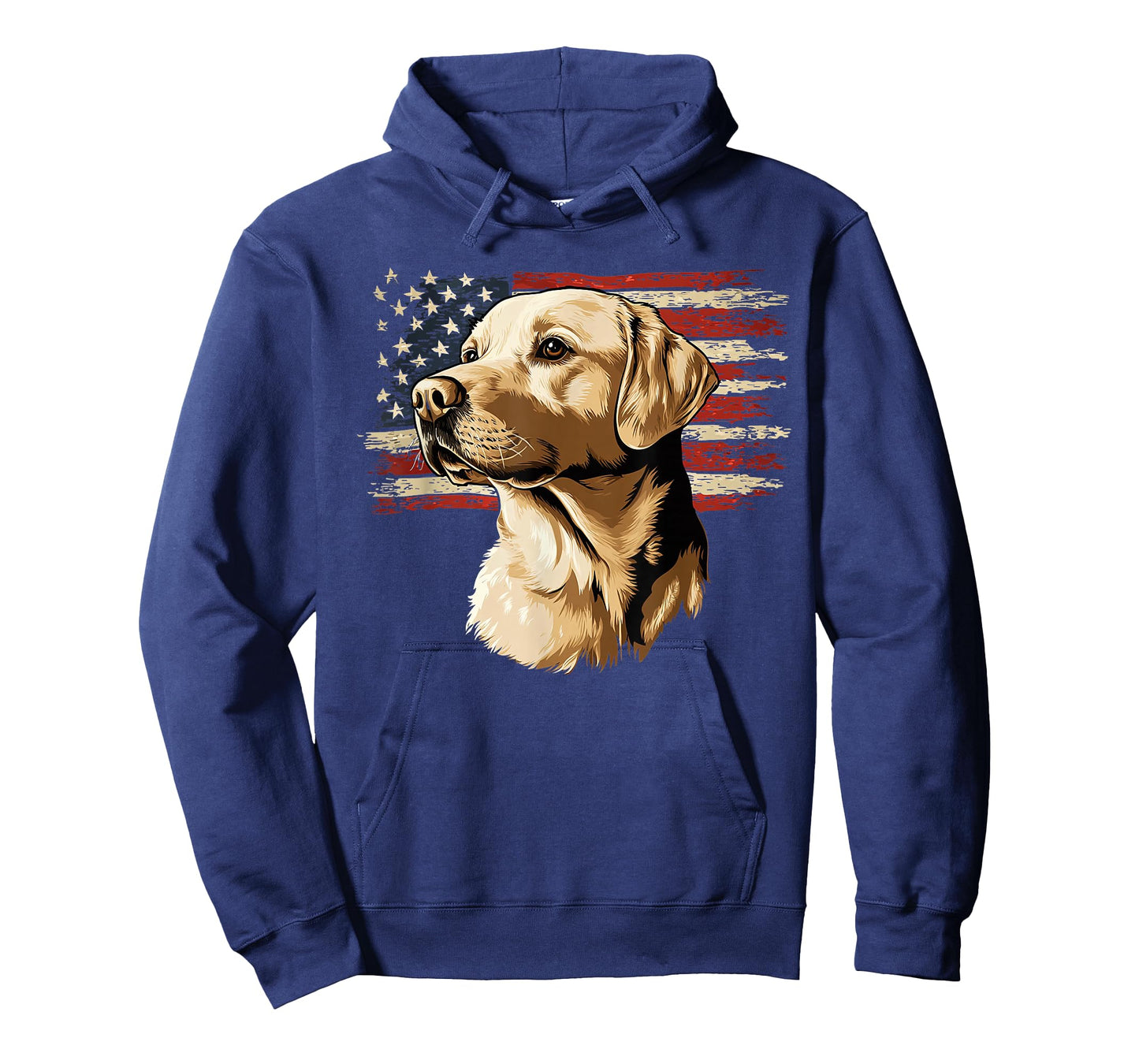 Yellow Labrador USA Flag T-Shirt