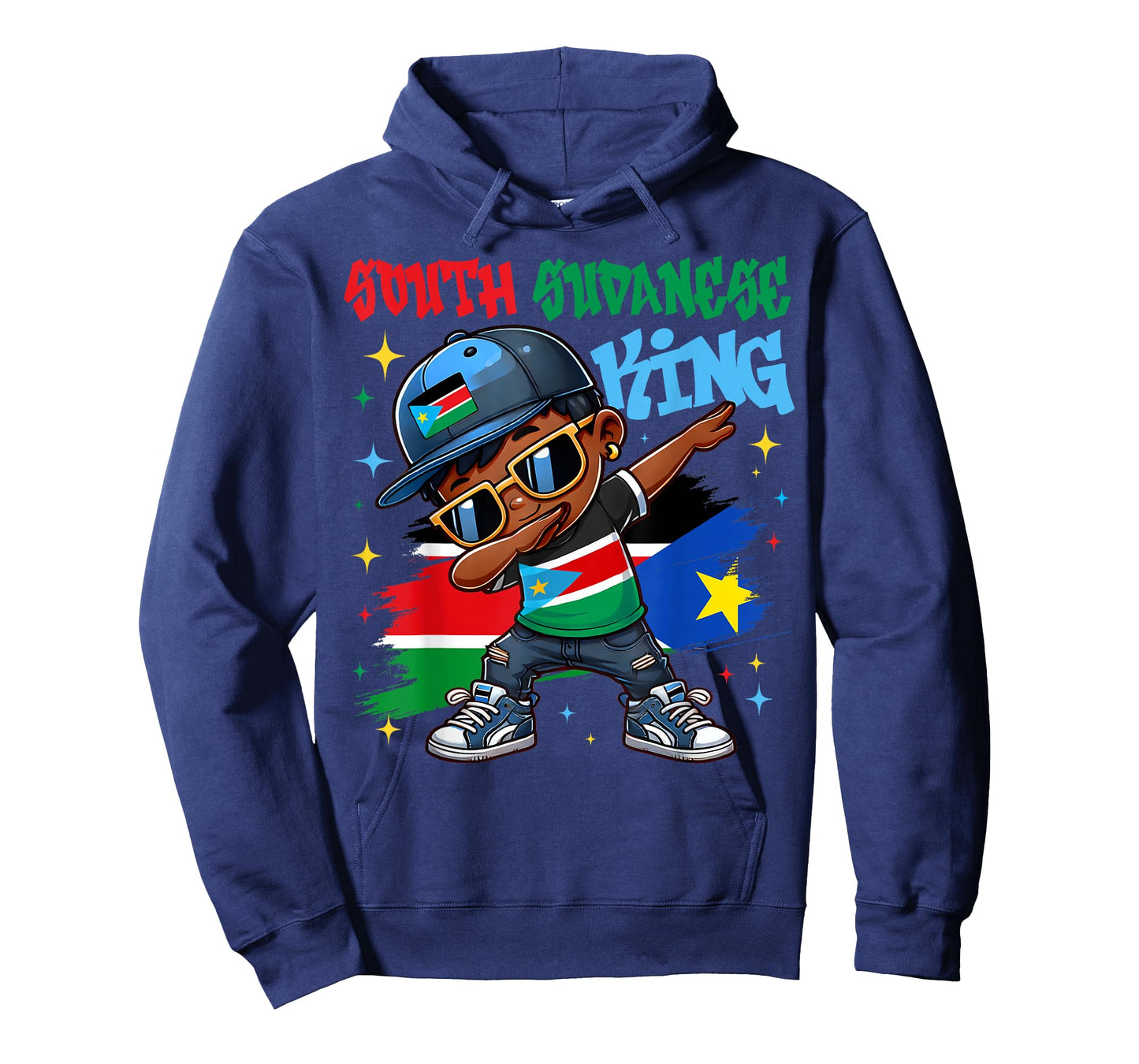 South Sudanese King Dabbing South Sudan Flag Pride for Kids T-Shirt