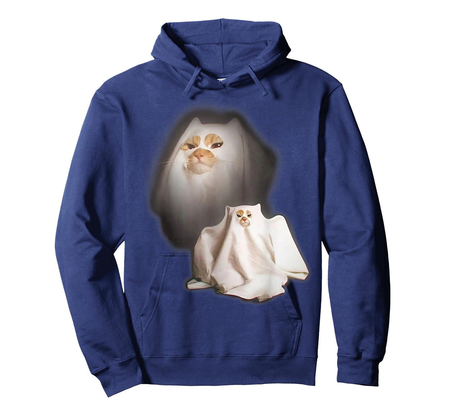 Ghost Cat Meme Funny Halloween Men Women Kids T-Shirt