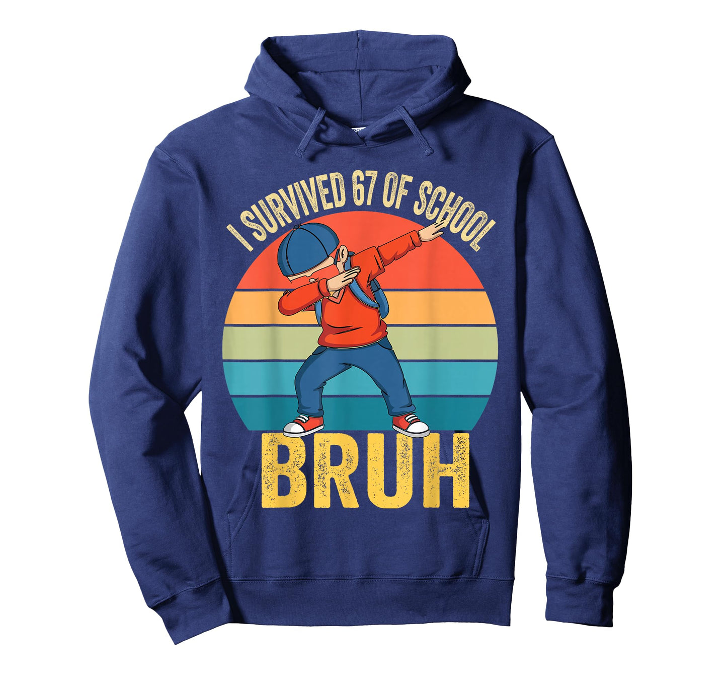 I Survived 67 Days of School Bruh Dabbing Six Seven Funny T-Shirt