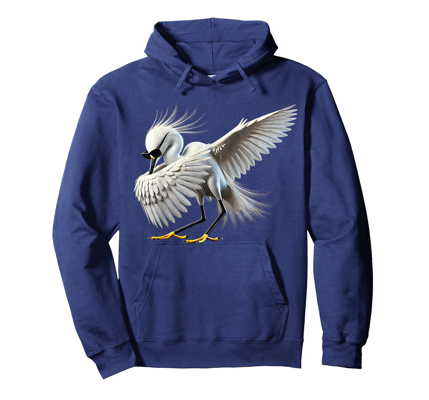 Dabbing Snowy Egret Bird Watcher Lover Birding T-Shirt