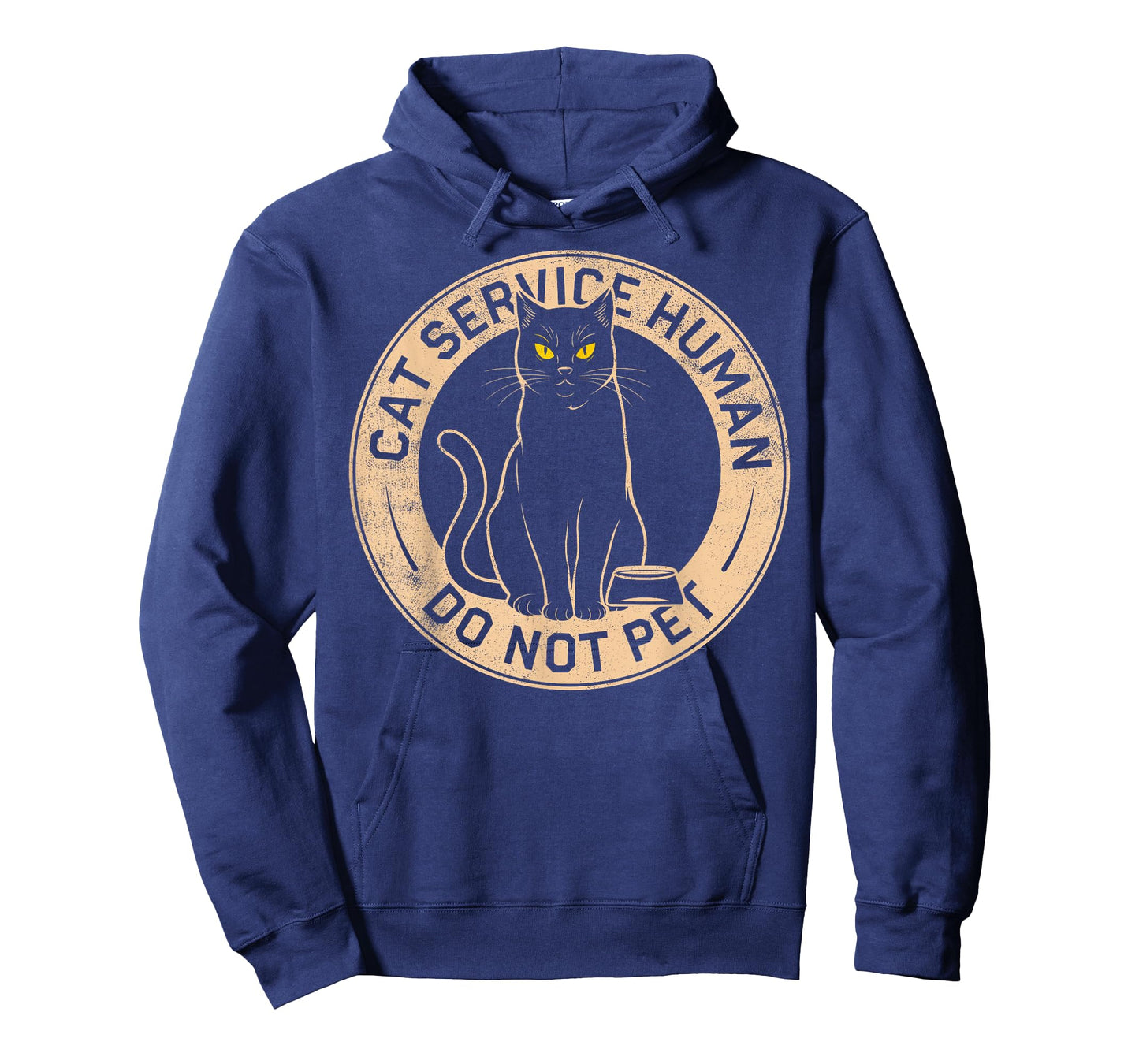 Cute Introvert Cat Service Human Do Not Pet Funny Cat Joke T-Shirt