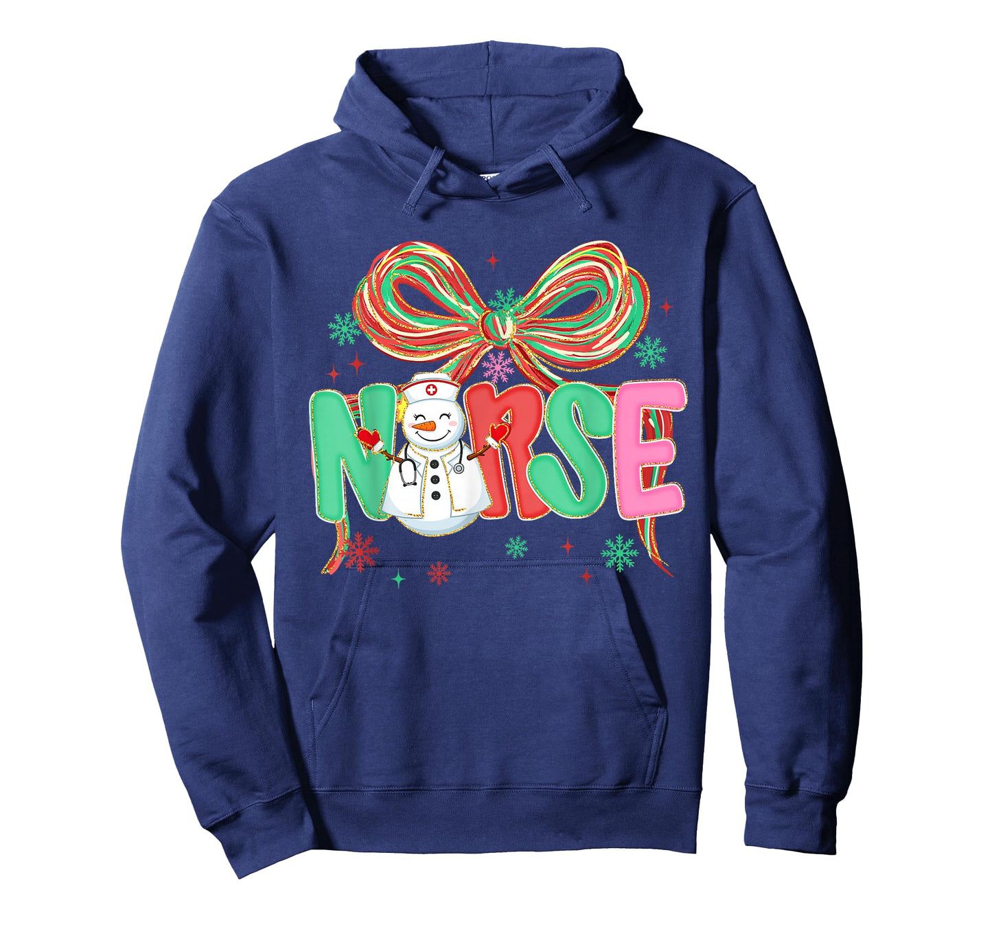 Christmas Nurse Coquette Bow Snowman Nursing Xmas Holiday T-Shirt