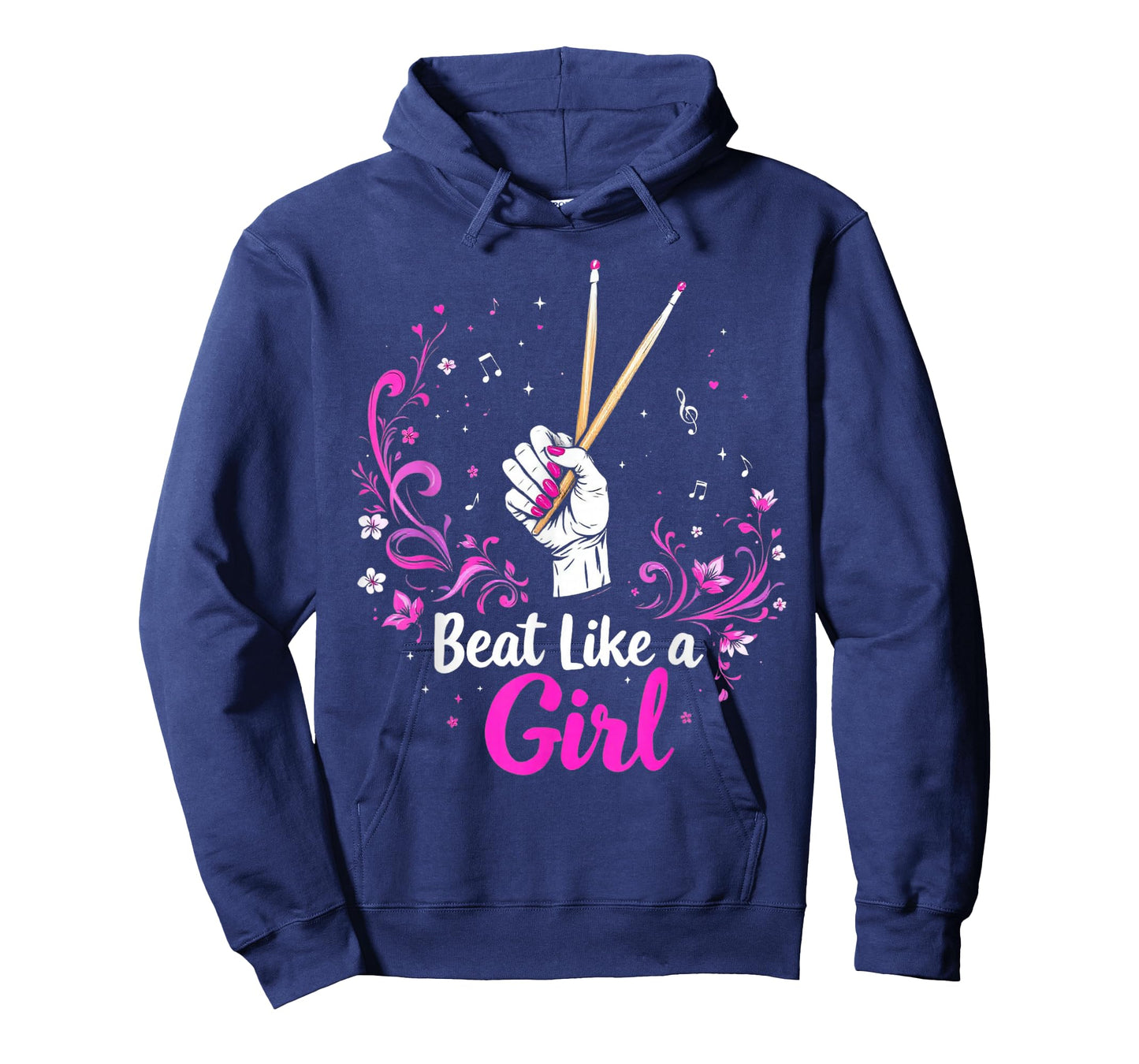 Funny Drummer Art For Girls Women Drumming Drum Set Girl T-Shirt