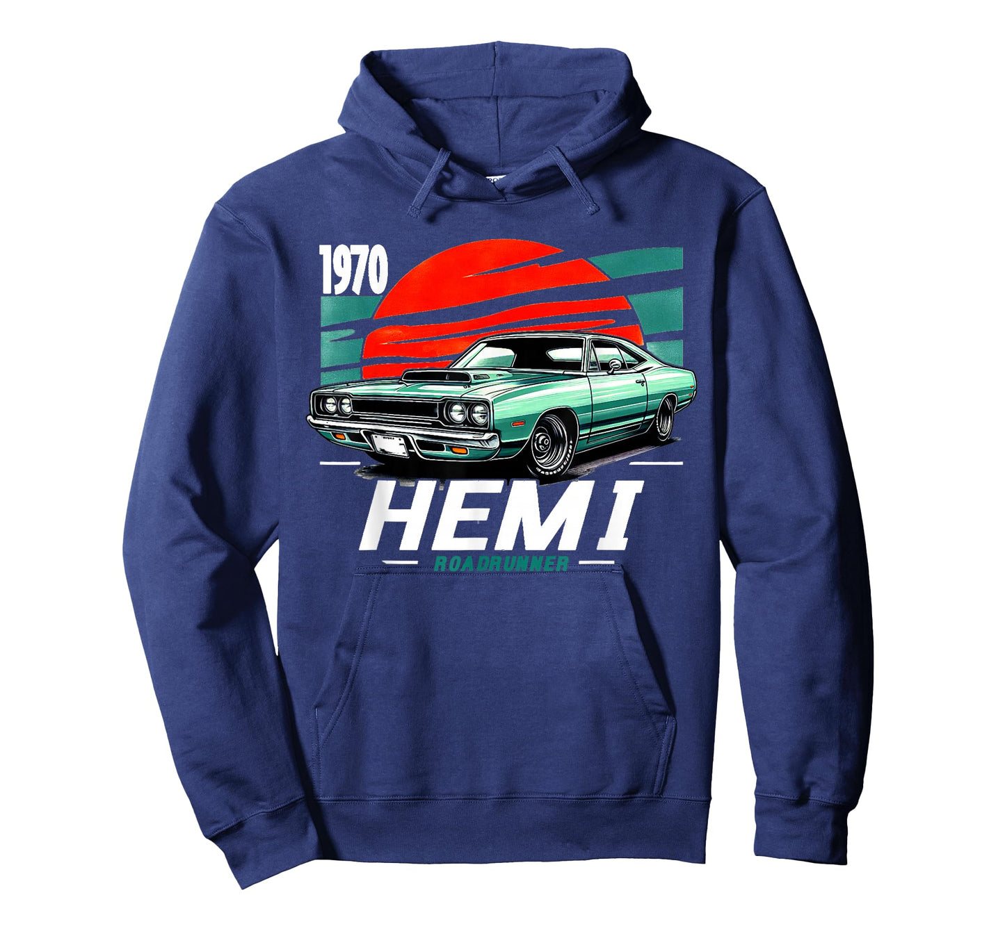1970 70 Hemi Roadrunner Classic Vintage Old Car USA Flag T-Shirt