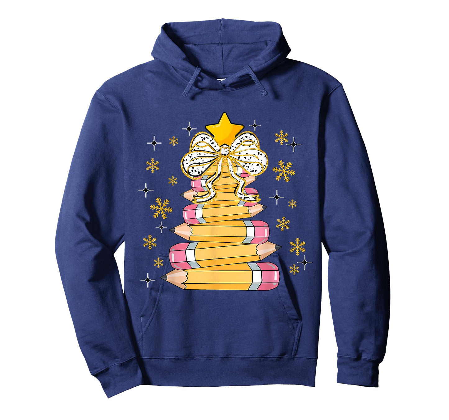 Christmas Pencil Tree Teacher Crayon Tree Light Students T-Shirt