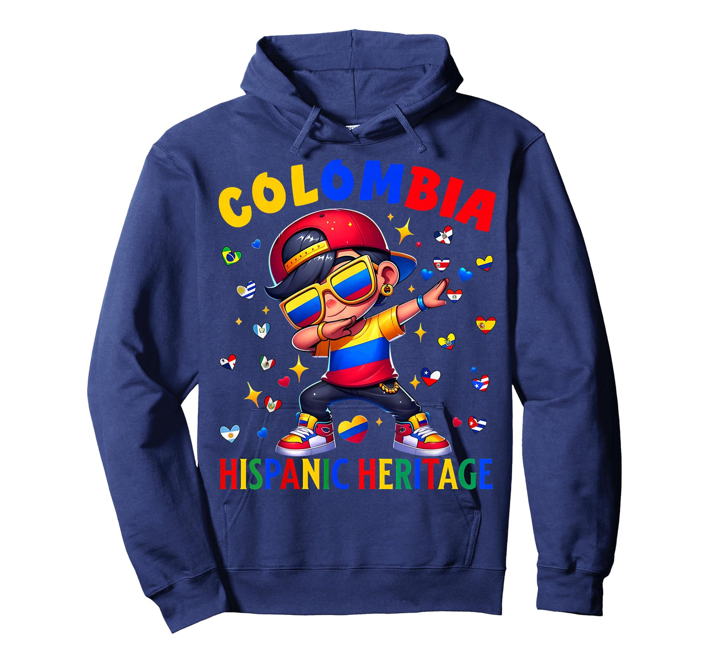 Hispanic Heritage Month Colombia Flag Colombian Boy Kids T-Shirt