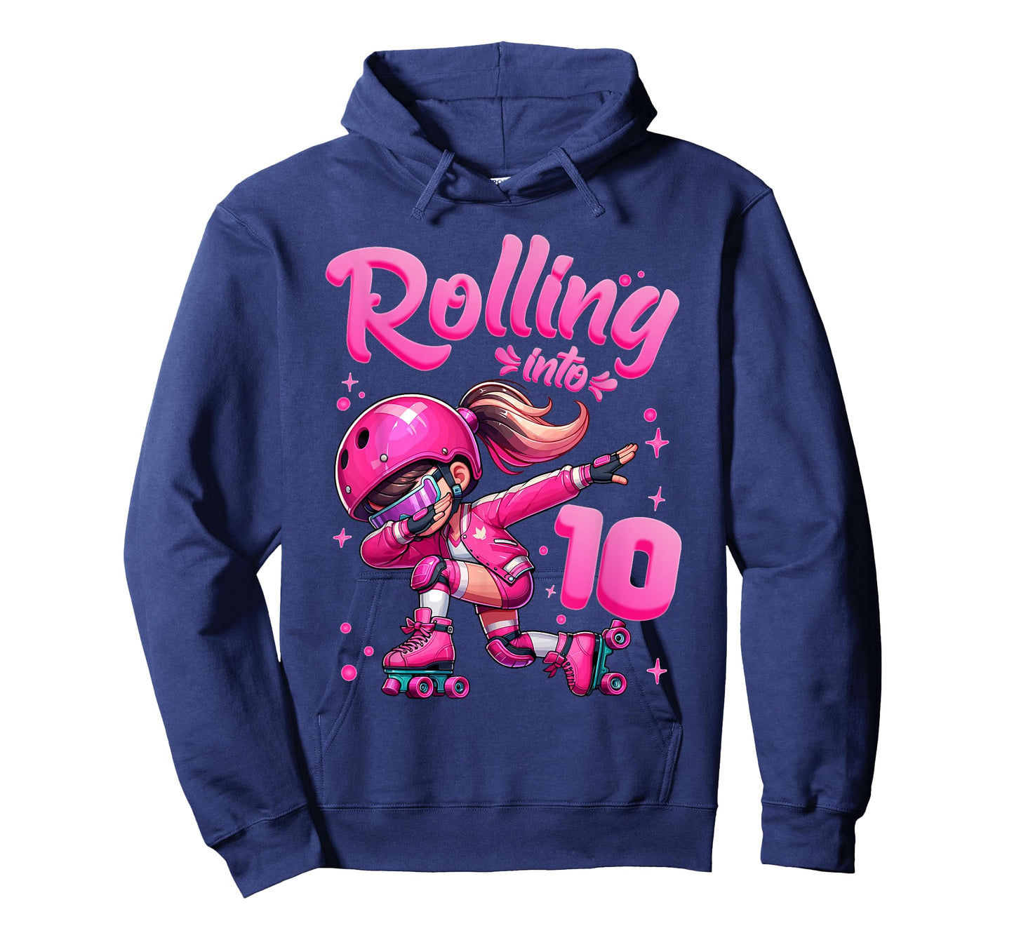Roller Skating Girl Birthday Kids 10th Birthday Party tee T-Shirt