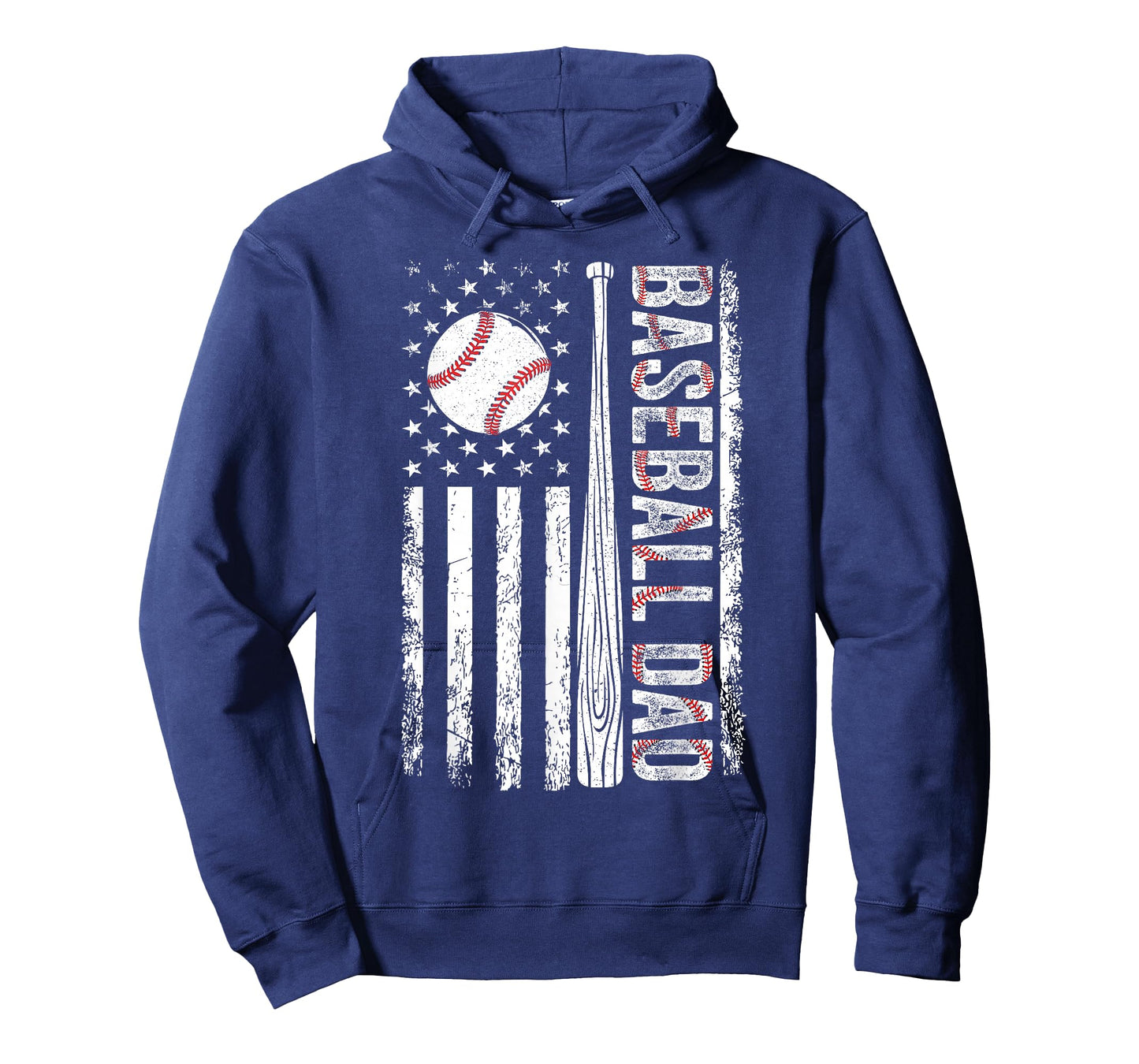 Baseball Dad American Flag Patriotic Father's Day USA Flag T-Shirt