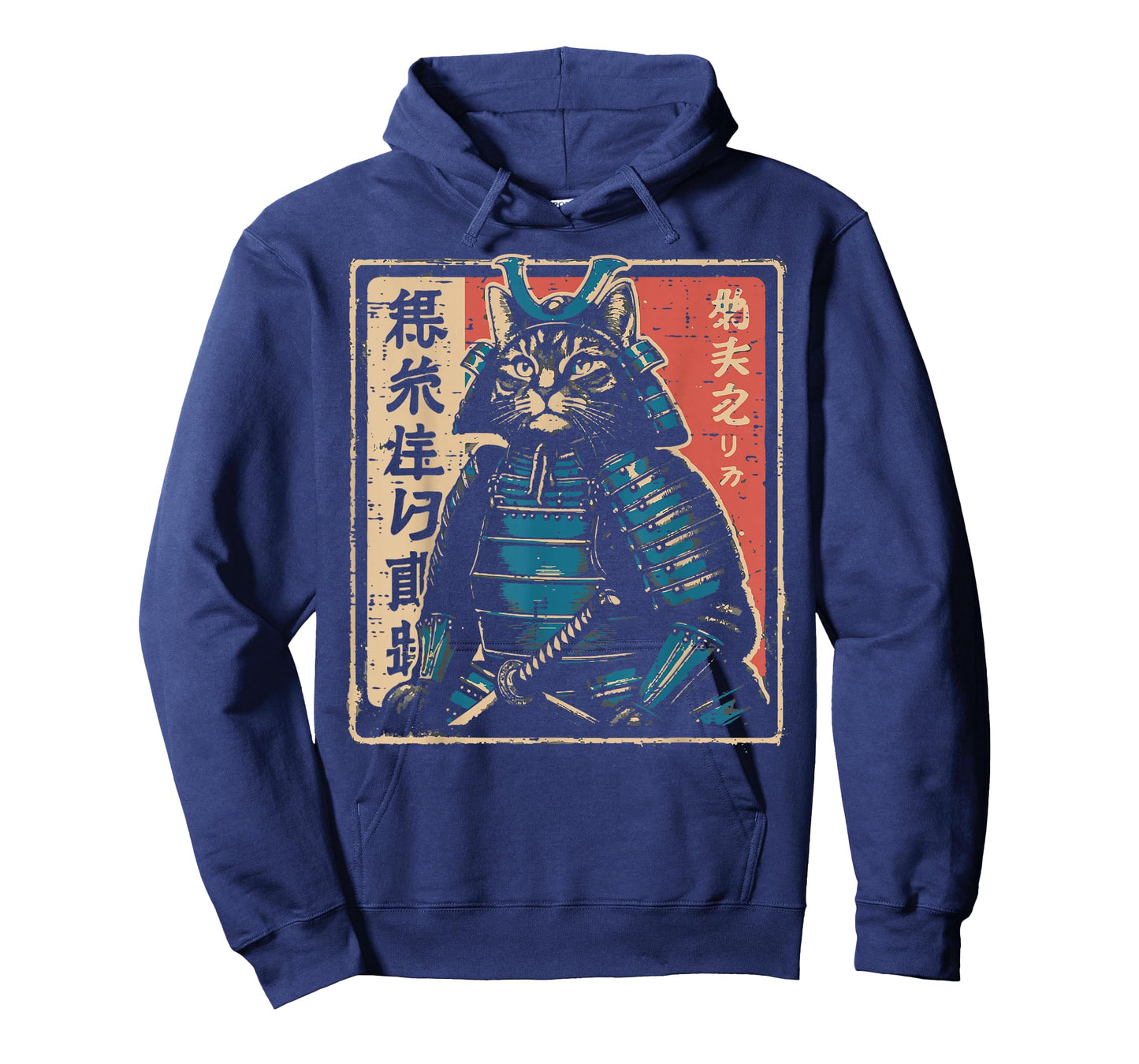 Japanese Samurai Cat Warrior Katana Ukiyoe Art Men Women Kid T-Shirt