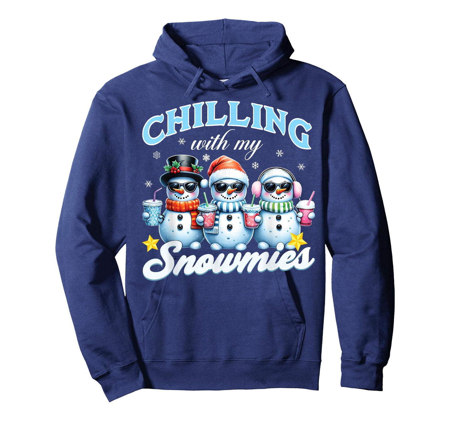 Chillin With My Snowmies Funny Snowman Christmas Kids Boys T-Shirt