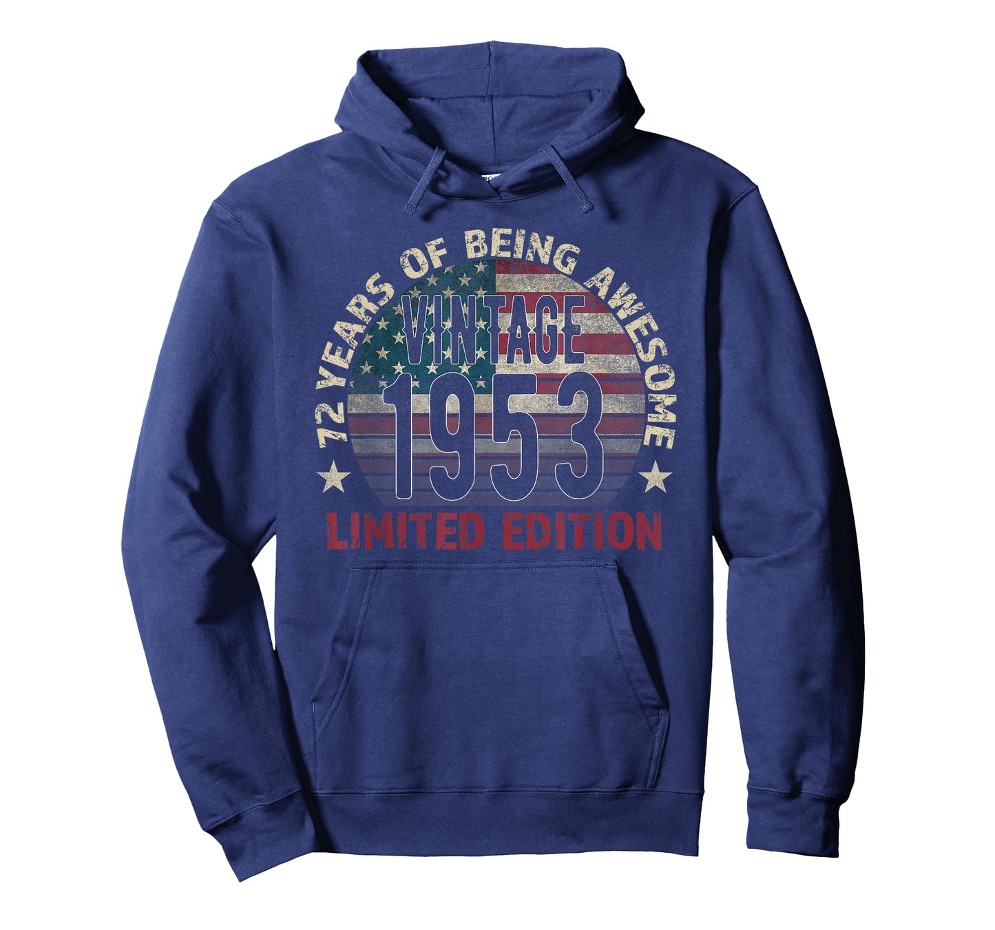 72th Birthday Gift men Vintage born 1953 turning 72 Year Old T-Shirt