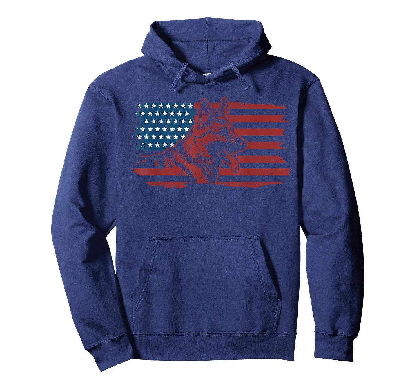 German Shepherd Dog American Flag Patriotic K-9 Unit Gift T-Shirt