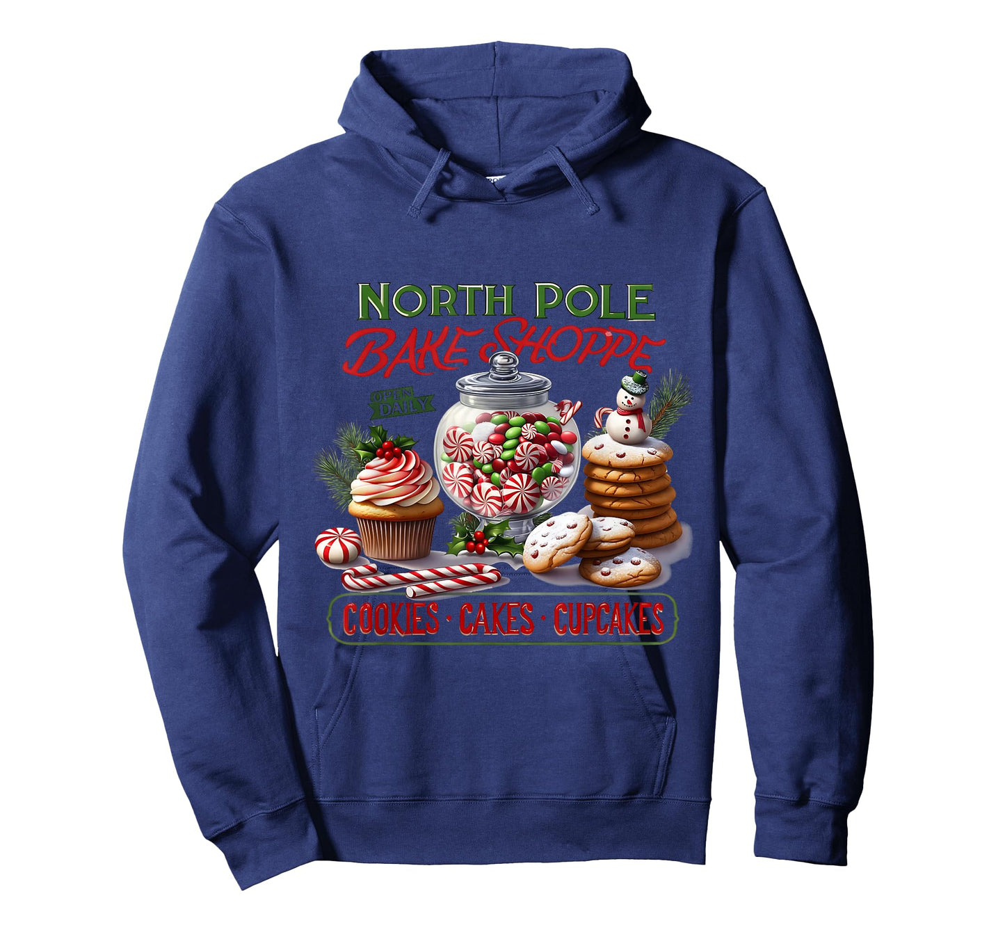 Bakery Cupcakes Cookies North Pole Bake Shop Christmas Candy T-Shirt