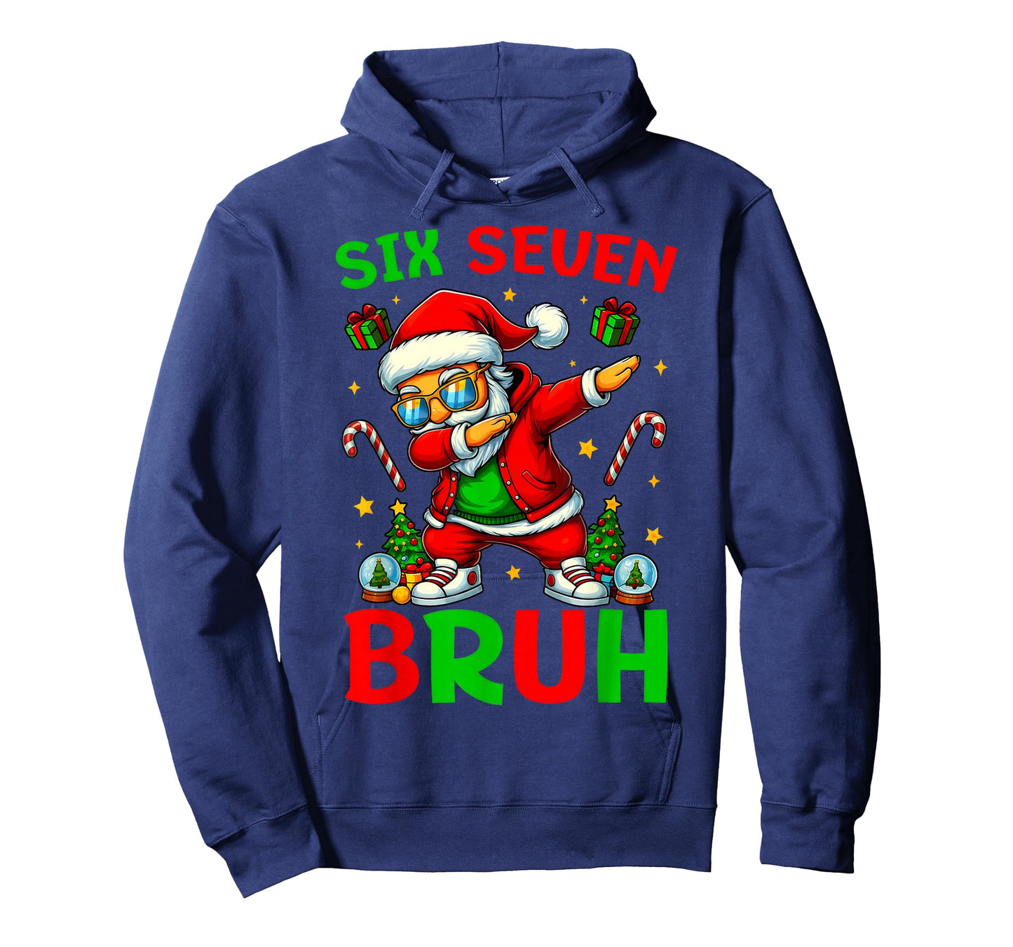 Six Seven 6 7 Meme Dabbing Santa Merry Christmas Bruh T-Shirt