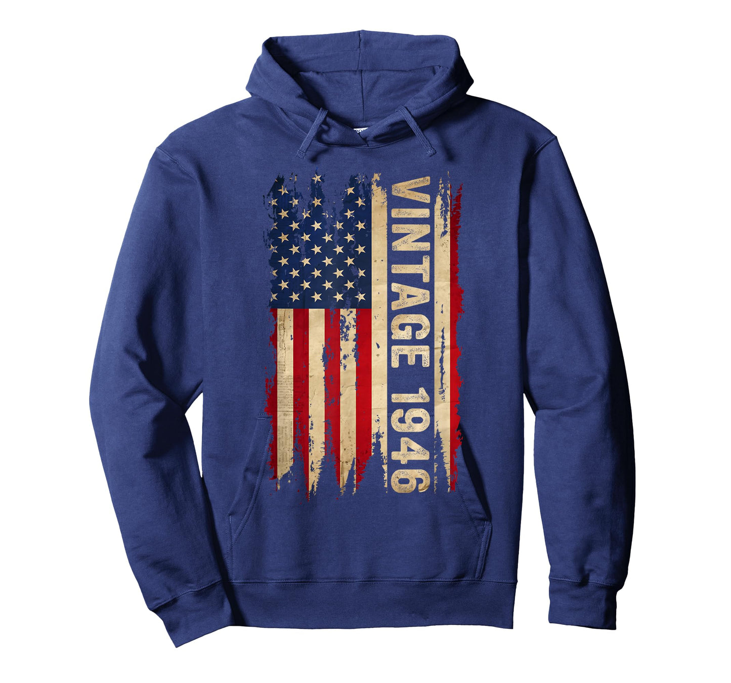 Vintage Made In 1946 American Flag 80th Birthday 80 Year Old T-Shirt