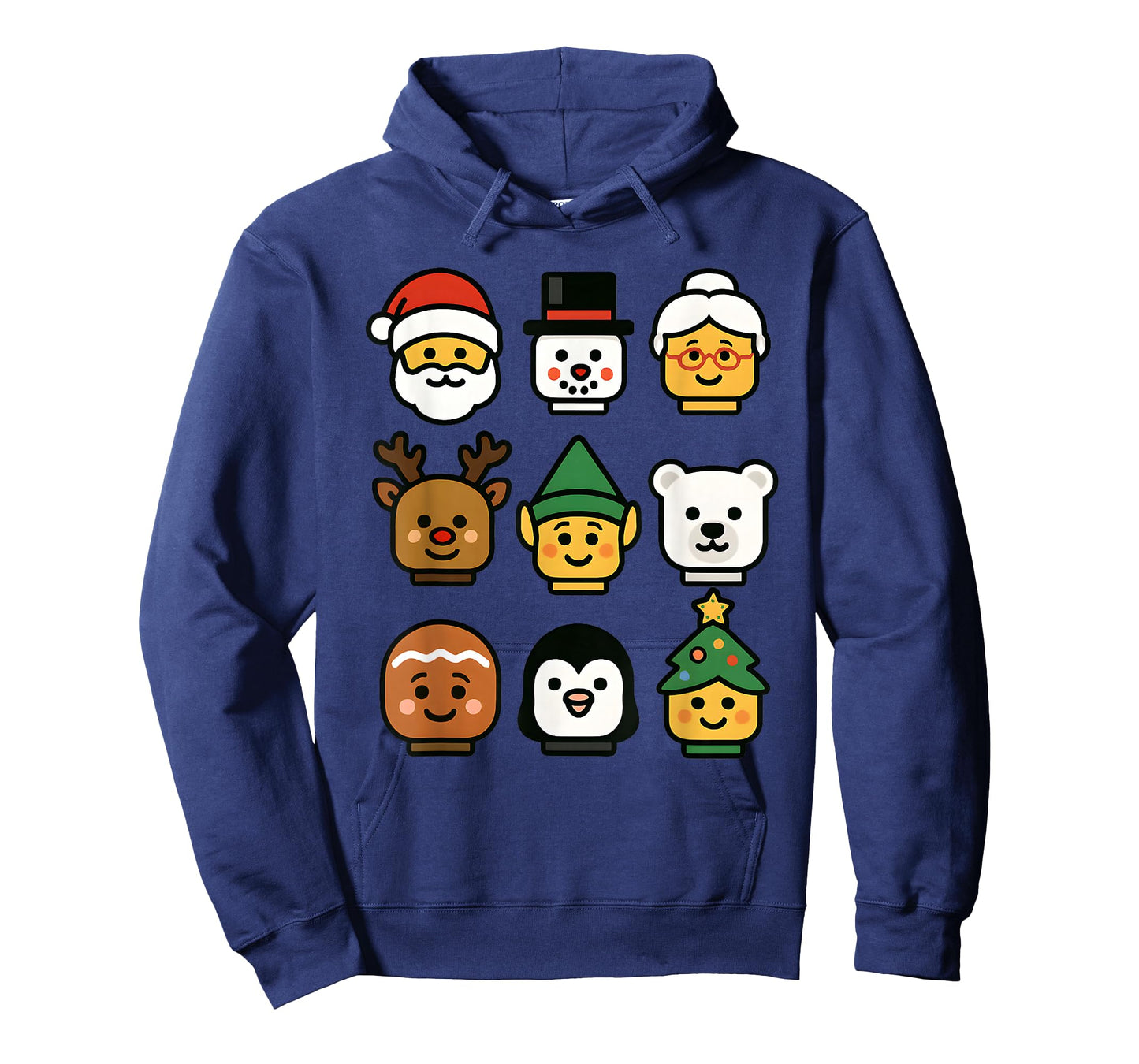 Christmas Building Brick Head Santa Elf Xmas Boys Kids Youth T-Shirt