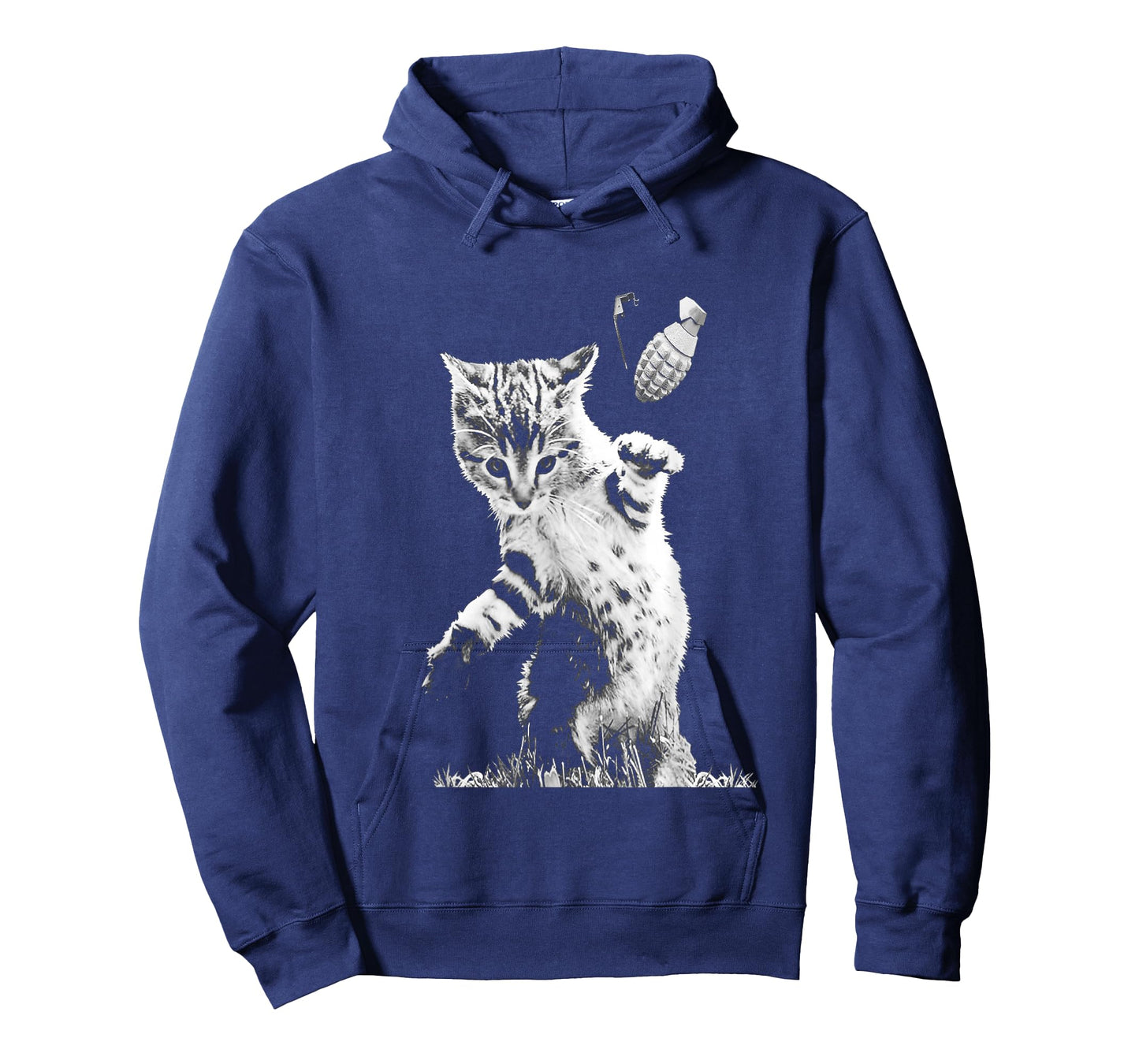 Cat Throwing Grenade Funny Kitty Cat Grenade Scene Cat Lover T-Shirt