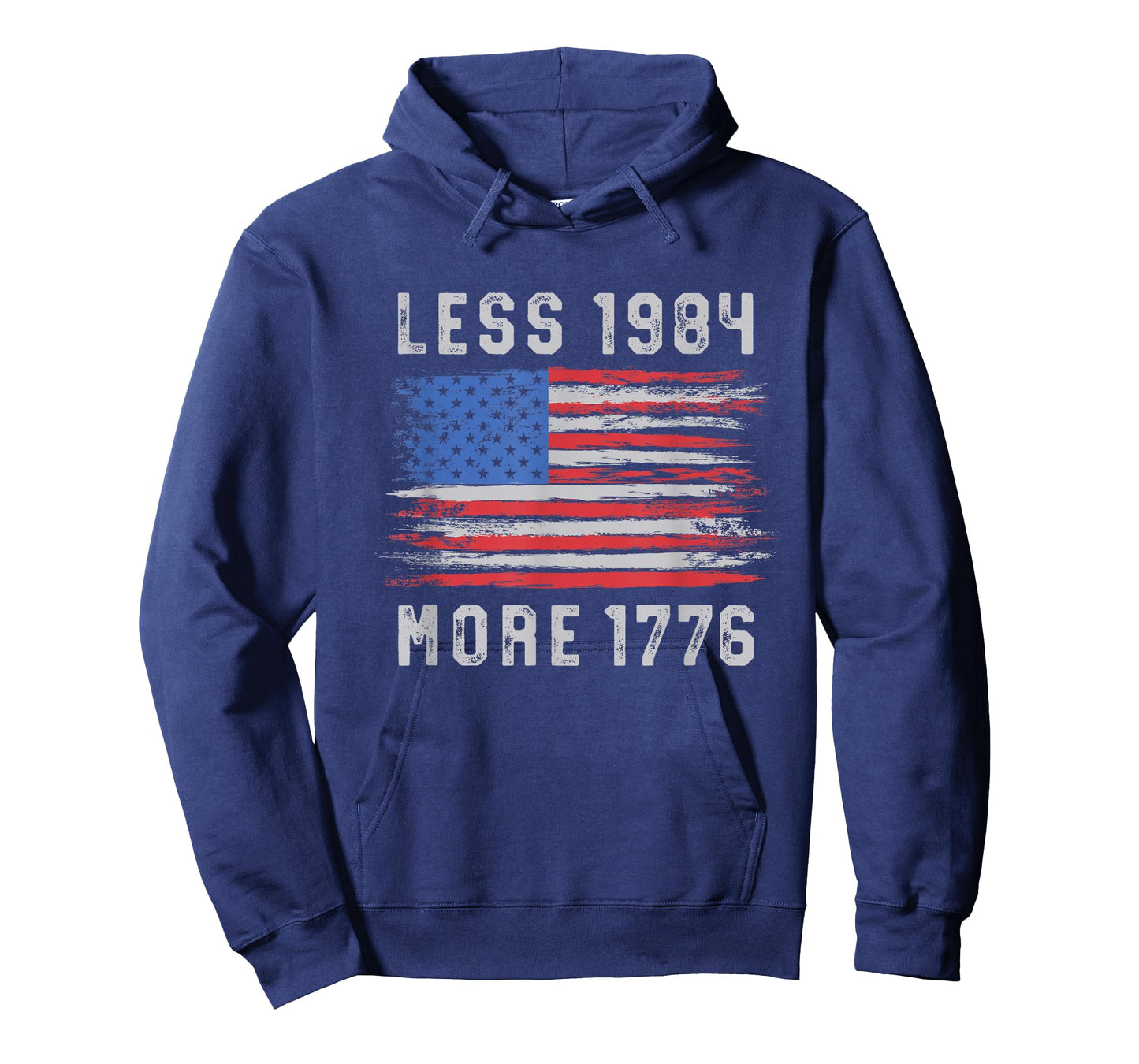 Less 1984 More 1776 Free Speech Vintage Grunge Flag July 4th T-Shirt