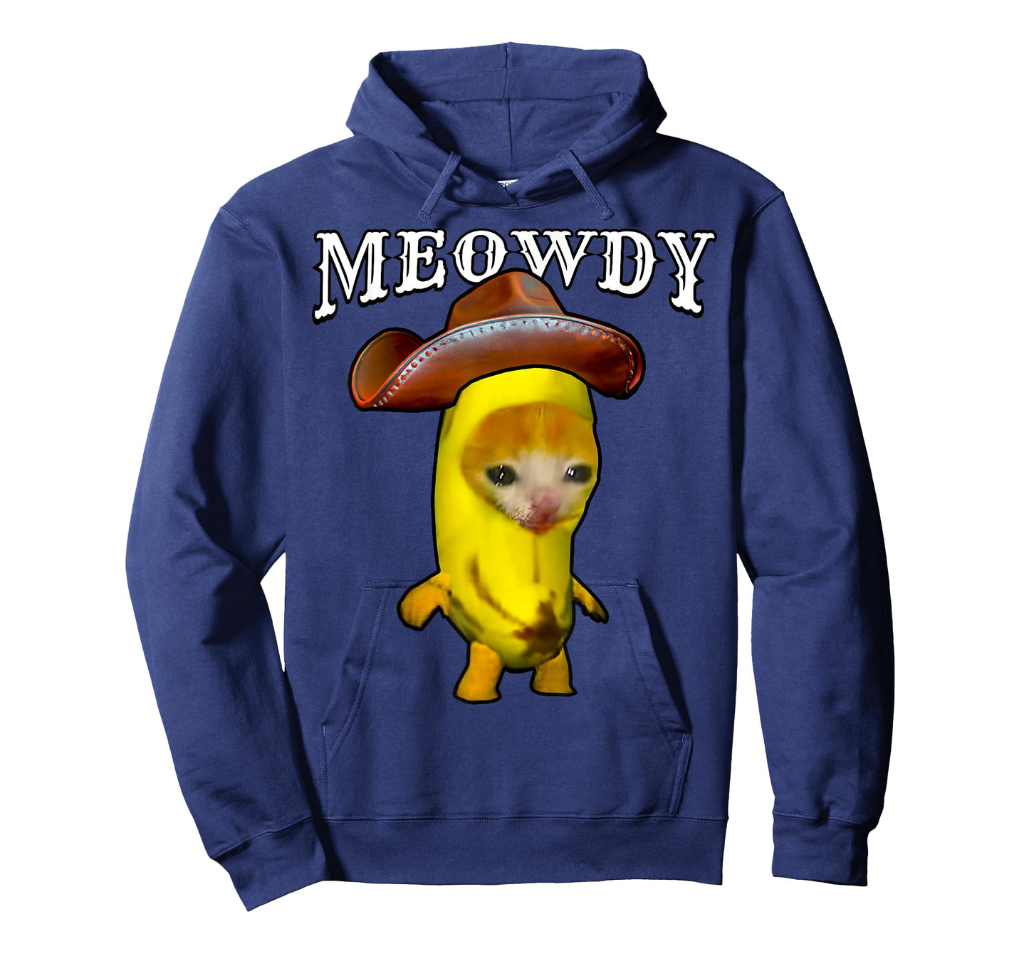 Meowdy Cowboy Cat Happy Banana Cat Meme Cowboy Hat Kitty T-Shirt