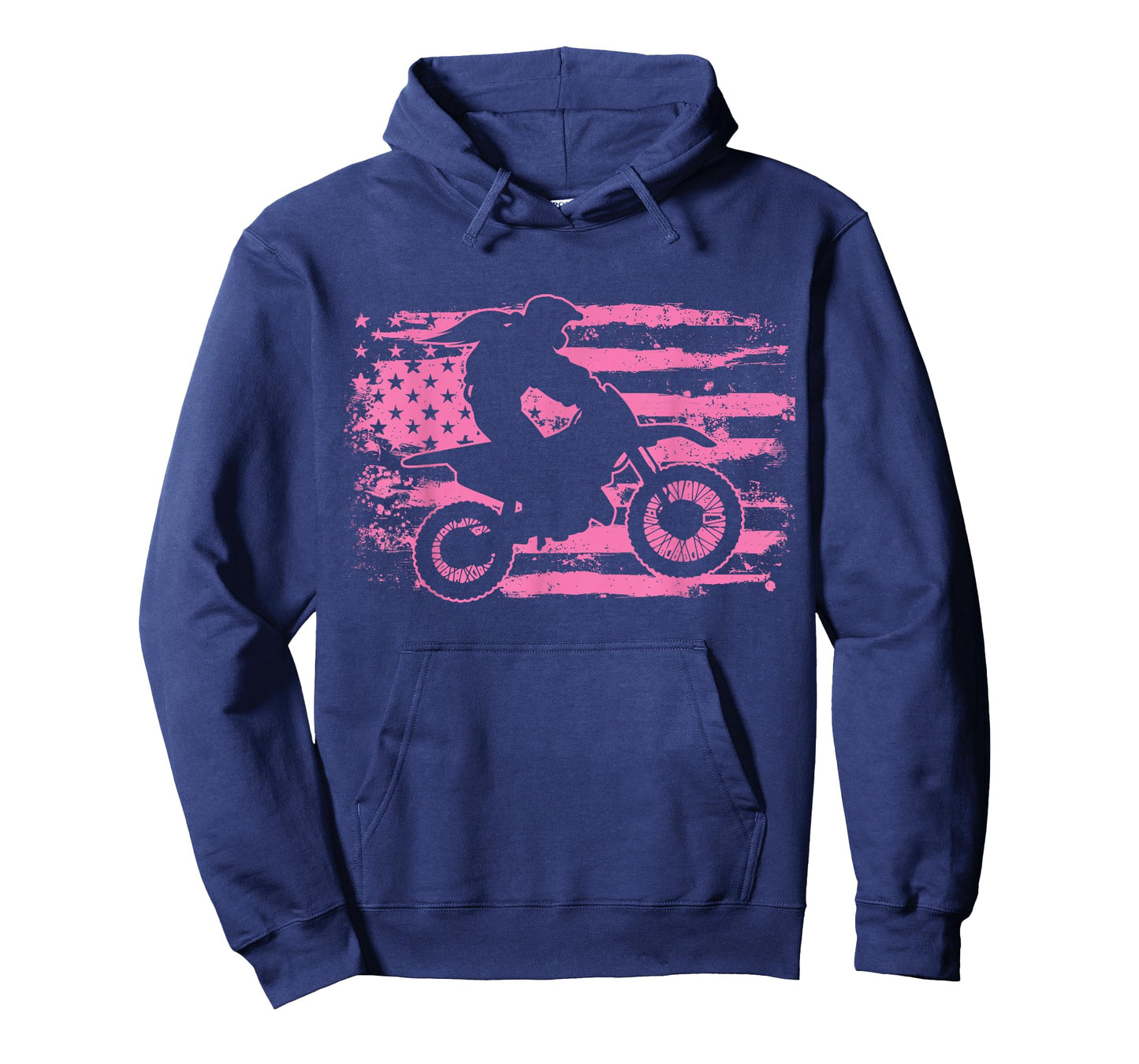 Motocross Dirt Bike Girl USA Flag T-Shirt