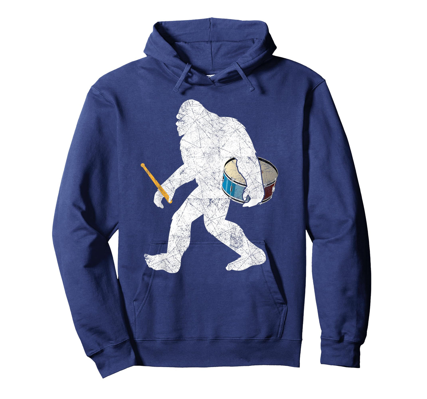 Bigfoot Sasquatch Carrying Drum T Shirt Drumsticks Gifts T-Shirt