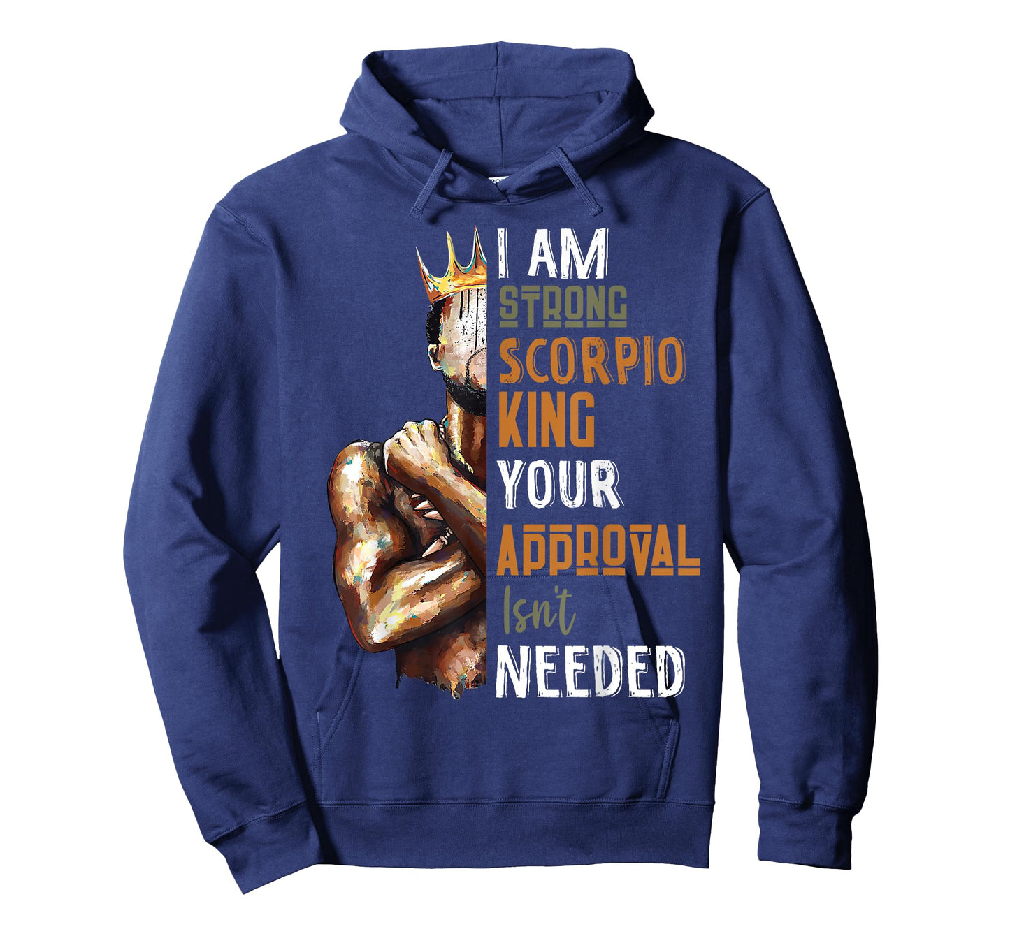 Strong Scorpio King In Crown Zodiac Horoscope Gift mens T-Shirt