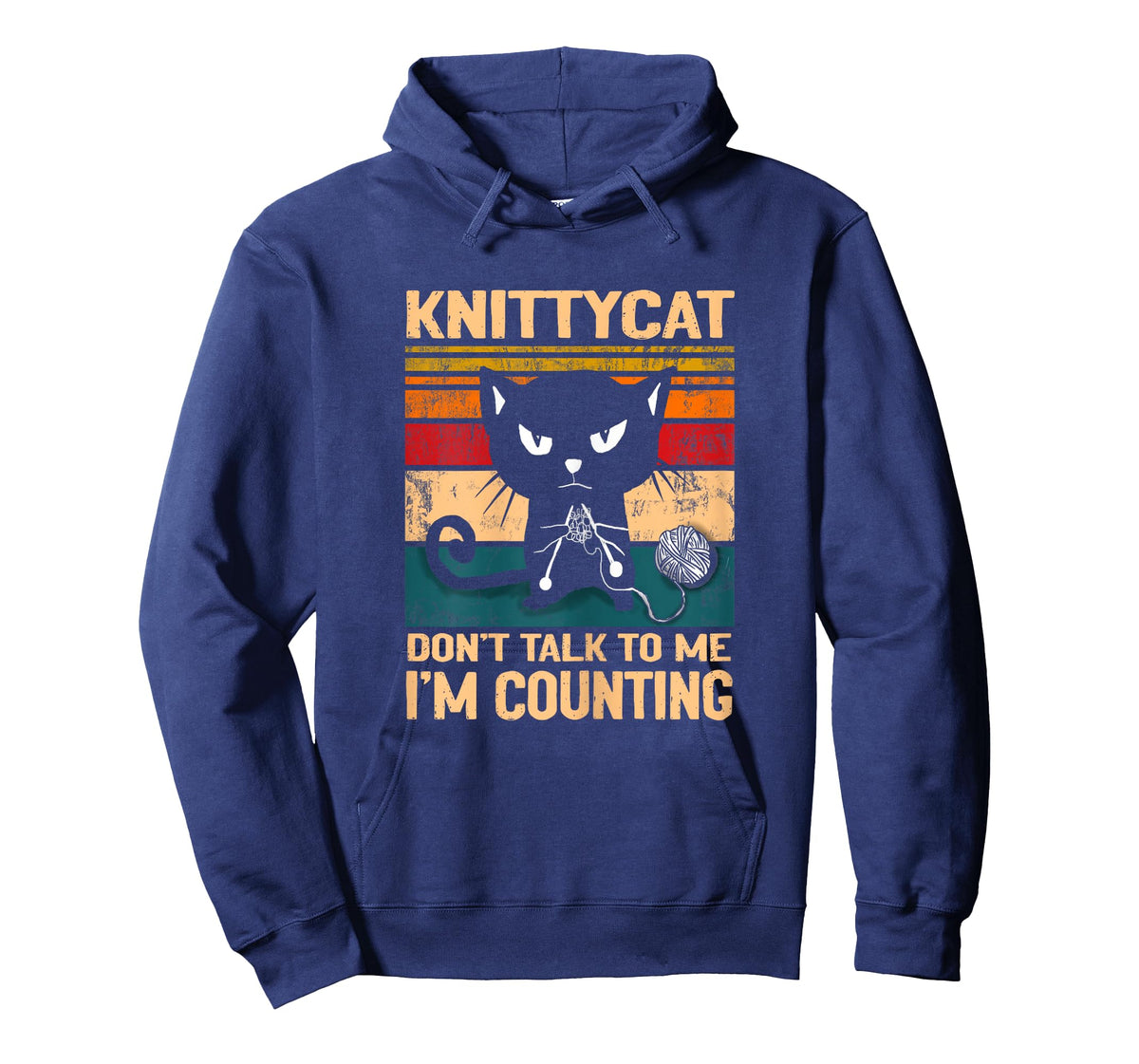 Black Cat Dont talk to me I´m counting Knitting Lover Knit T-Shirt for Women