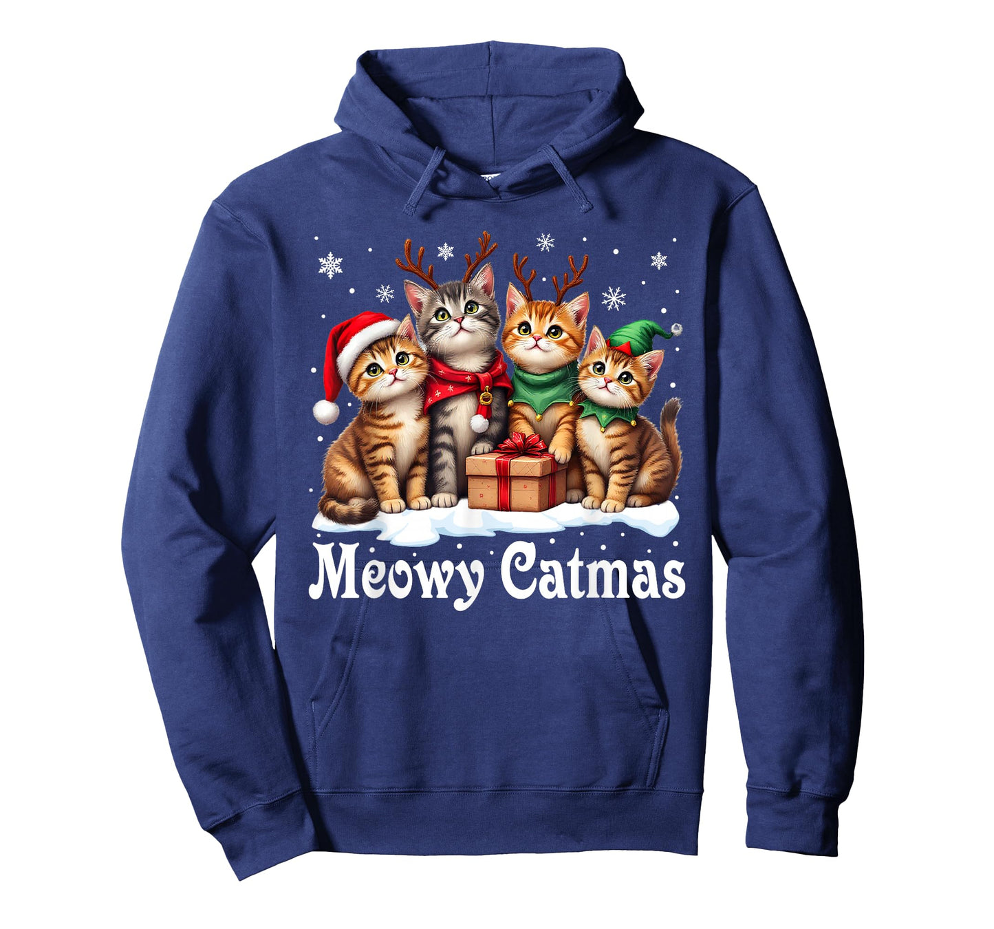 Cat Cats Christmas Pajamas Men Women Boys Girls Meowy Catmas T-Shirt