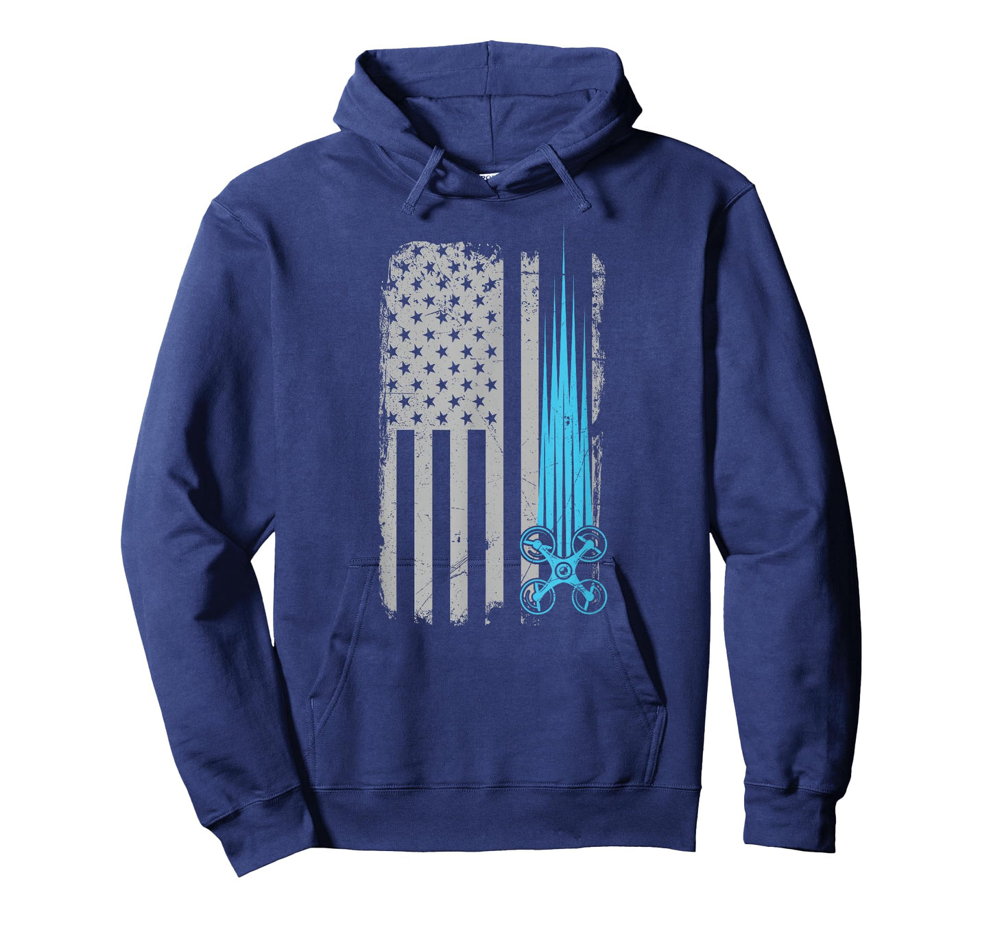 Drone Racing Distressed USA American Flag Quadcopter Pilot T-Shirt