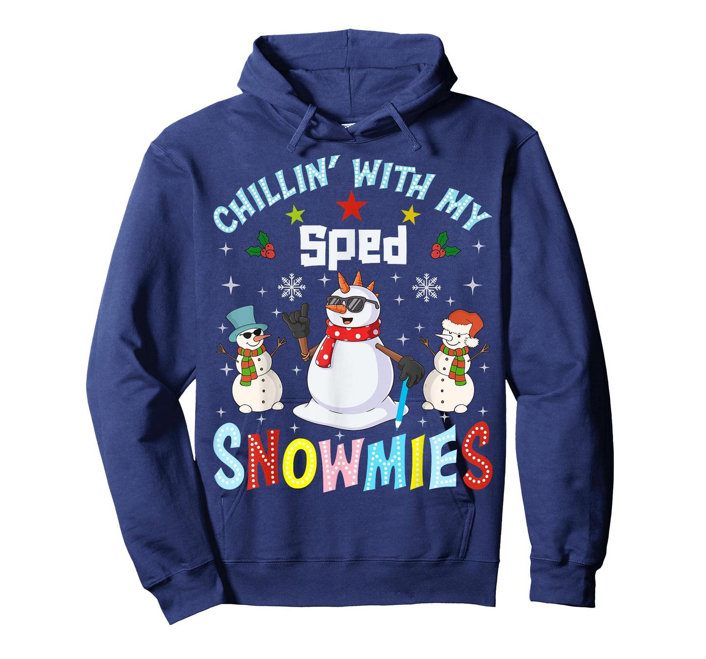 Chillin With My Sped Snowmies Teacher Student Christmas T-Shirt