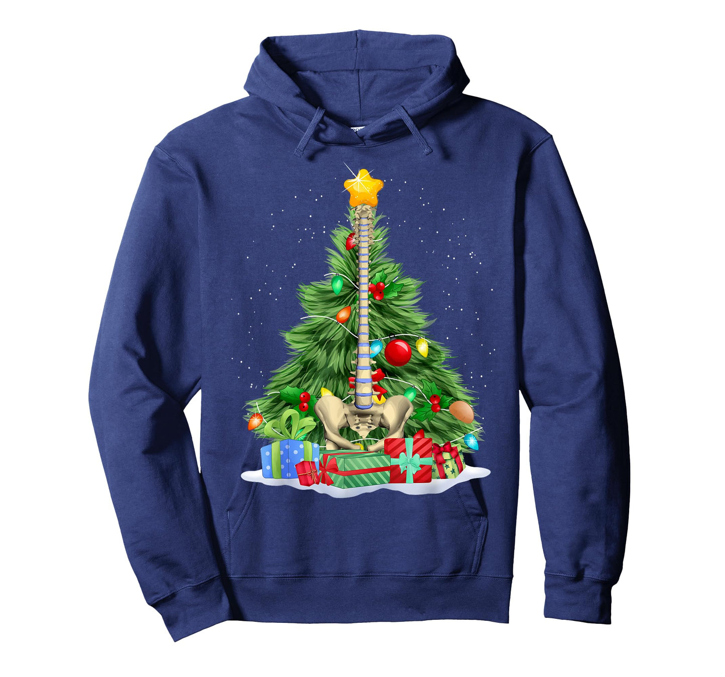 Chiropractic Spine Tree Chiropractic Anatomy Bone Christmas T-Shirt