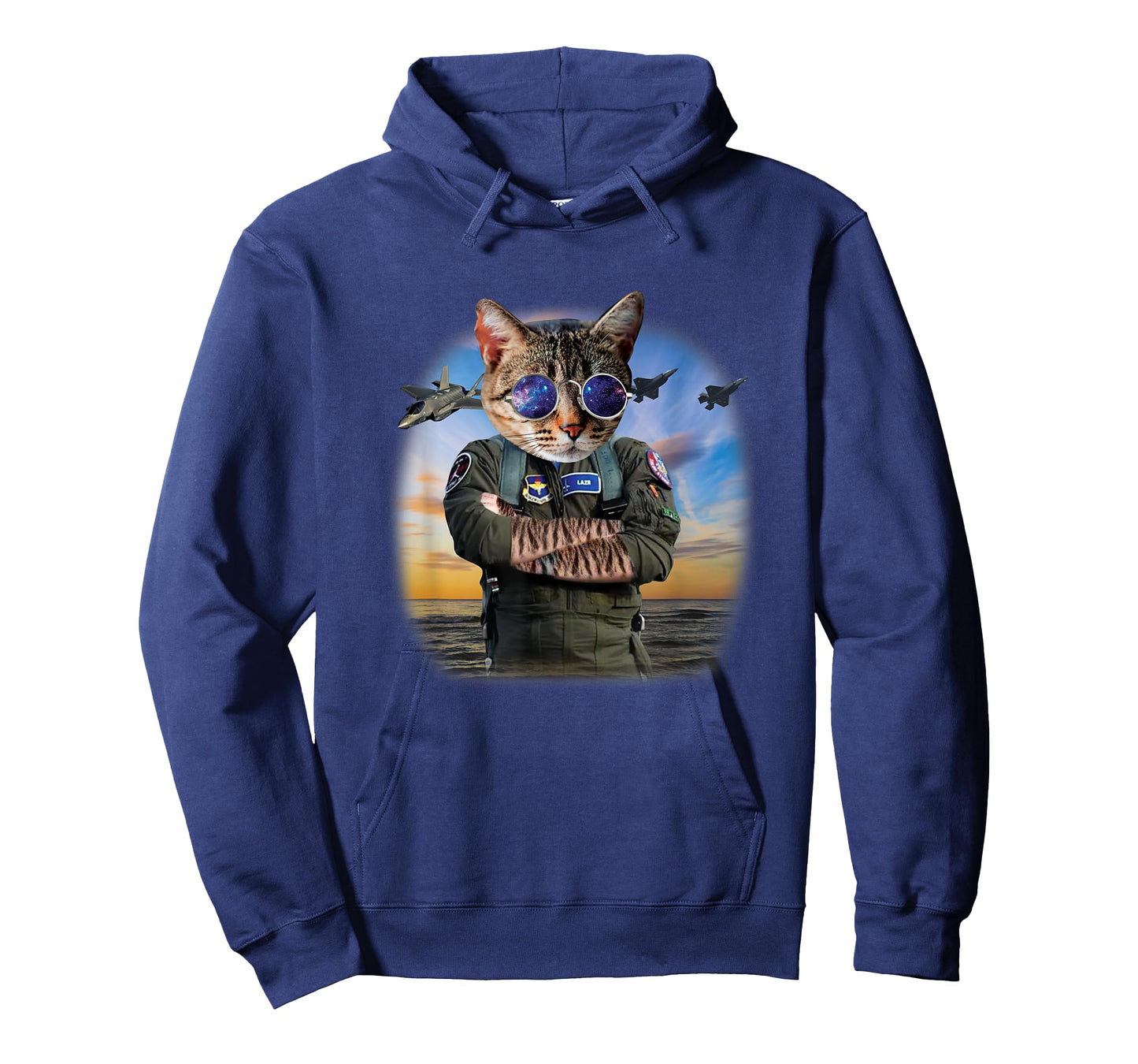 Funny Cat F22 Raptor Fighter Jet Aviator Air force gift T-Shirt for Men Women Kids
