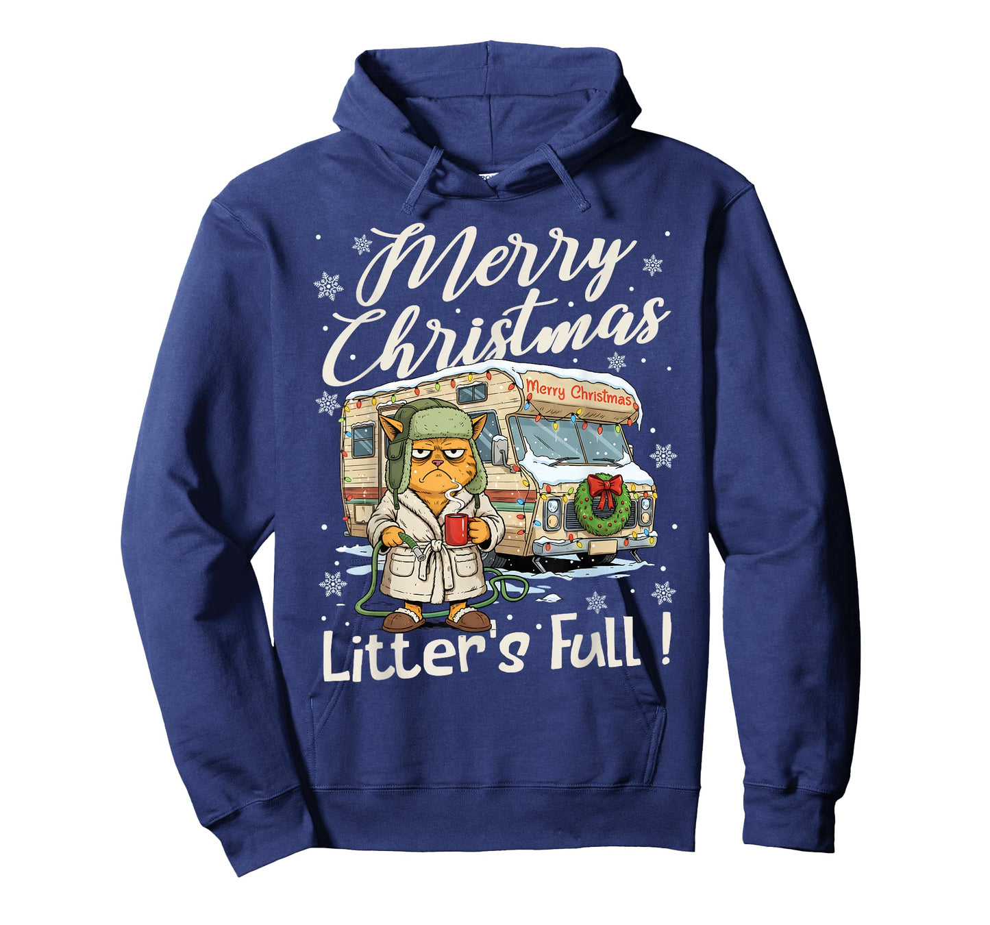 Litter's Full Funny Cat Parody Outfit Sarcastic Christmas T-Shirt