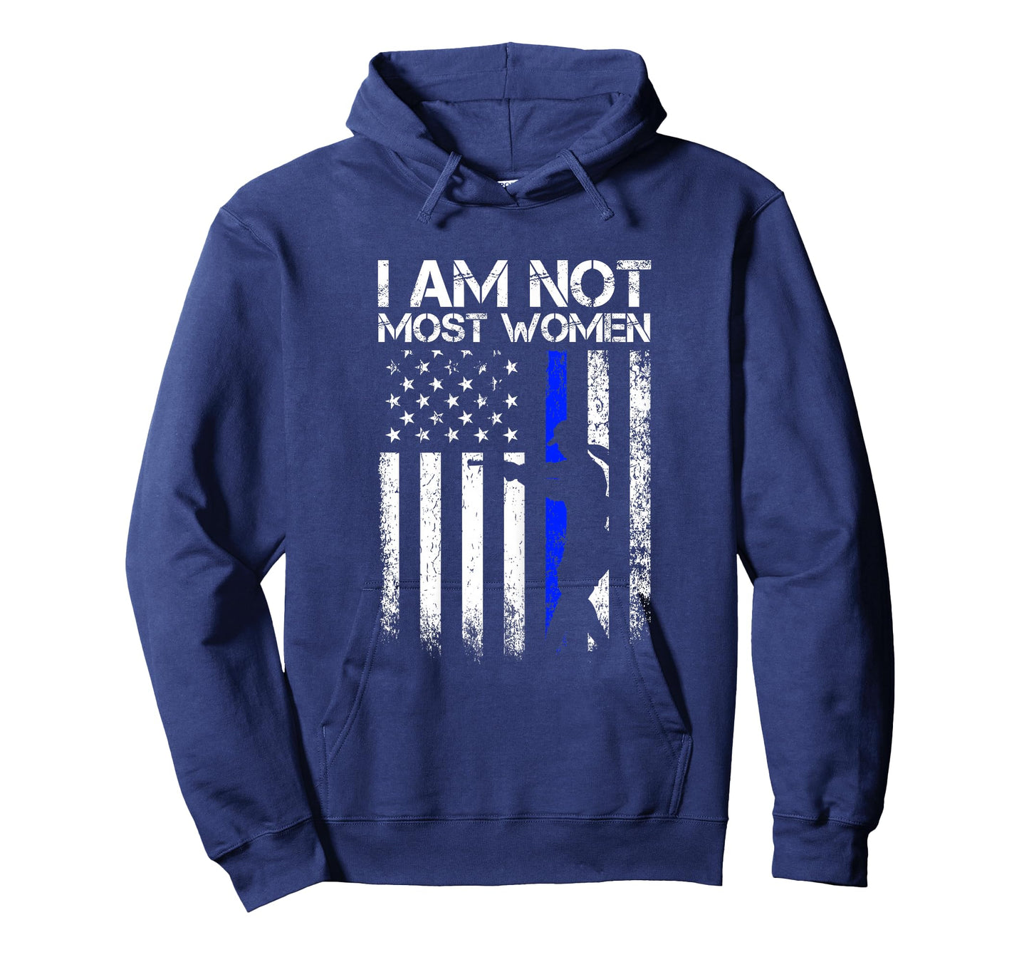 I am not most women Female Police American Flag Gift T-Shirt
